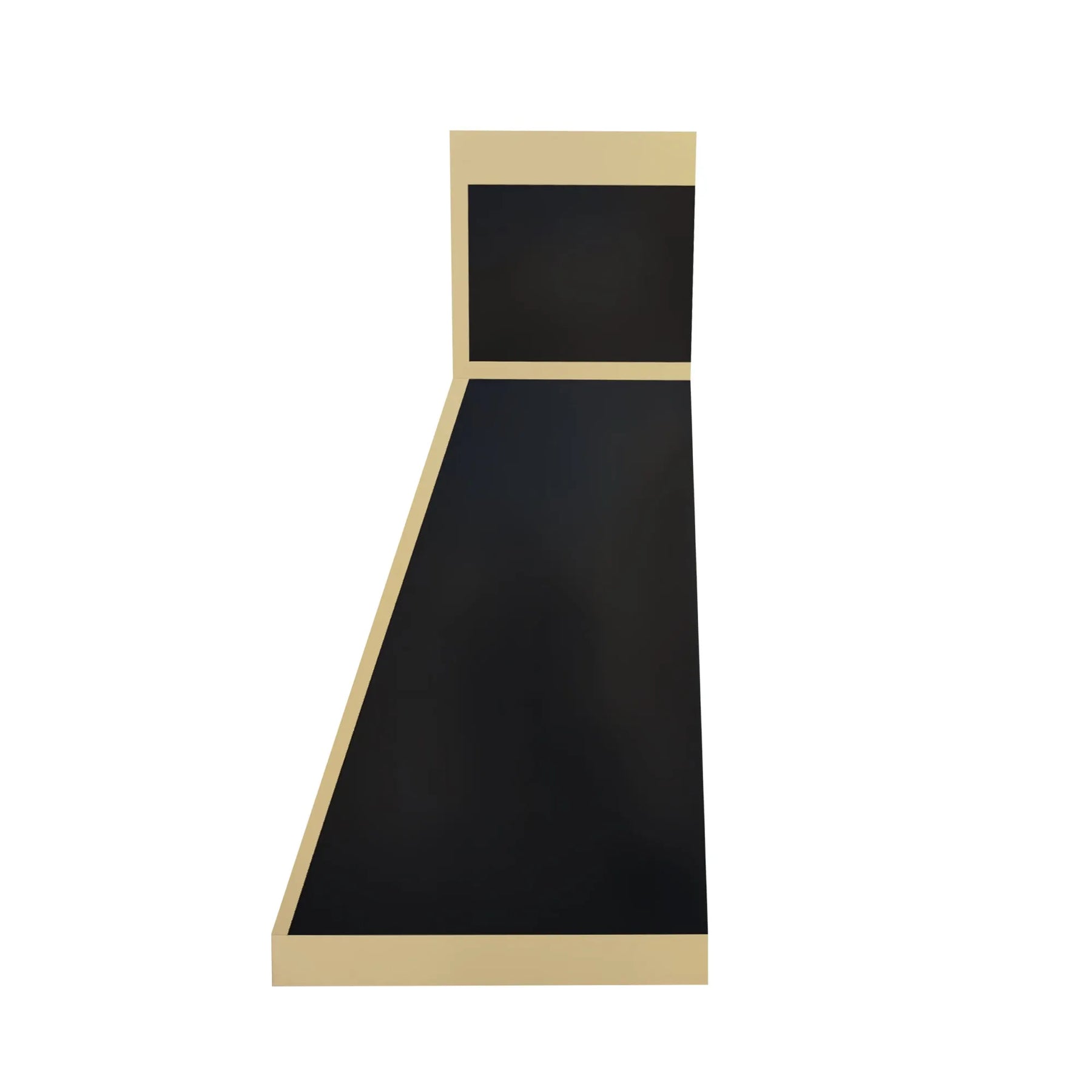 Fobest Modern Black Range Hood with Brass Grid Panel Design FSS-377-Stainless Steel Range Hood-Fobest