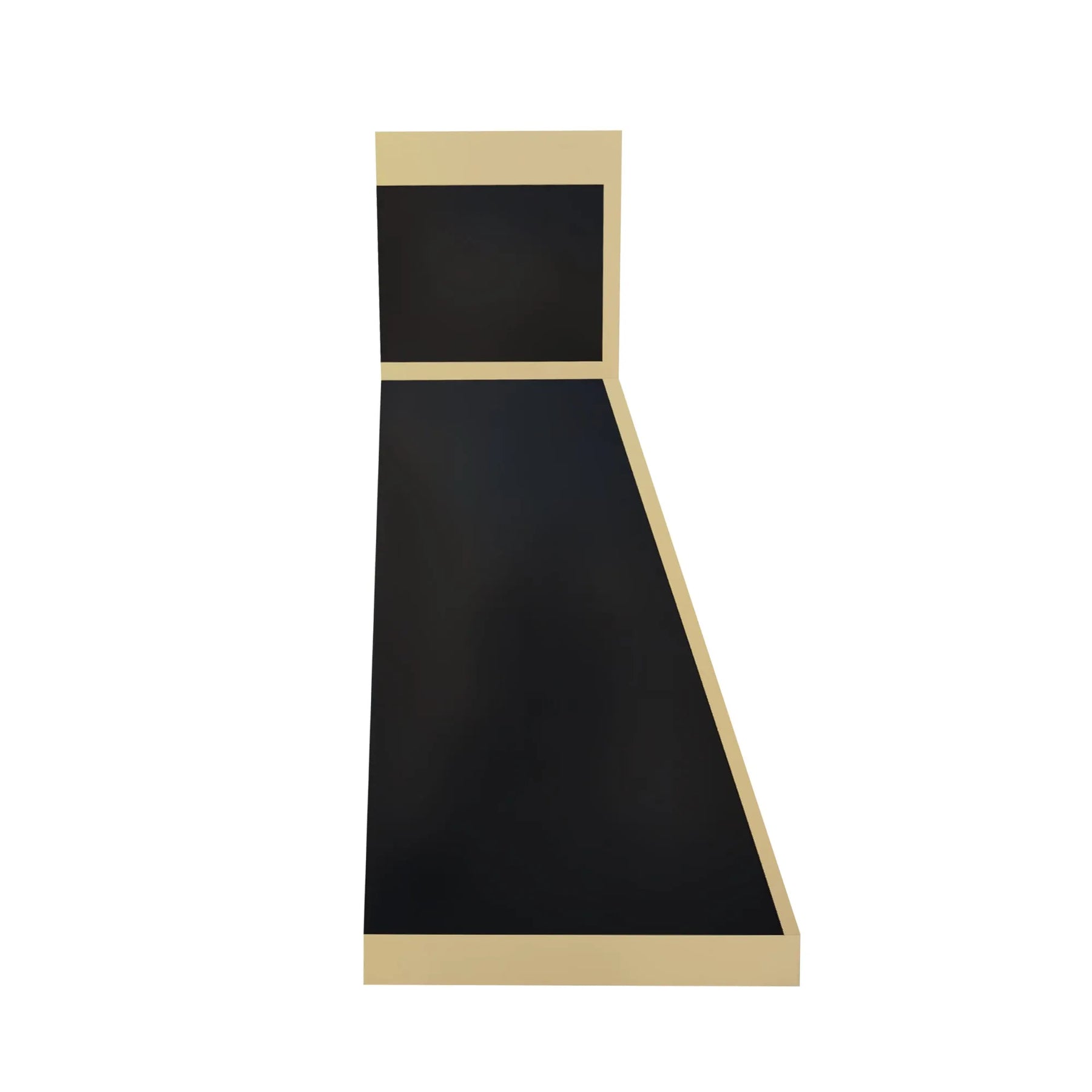 Fobest Modern Black Range Hood with Brass Grid Panel Design FSS-377-Stainless Steel Range Hood-Fobest