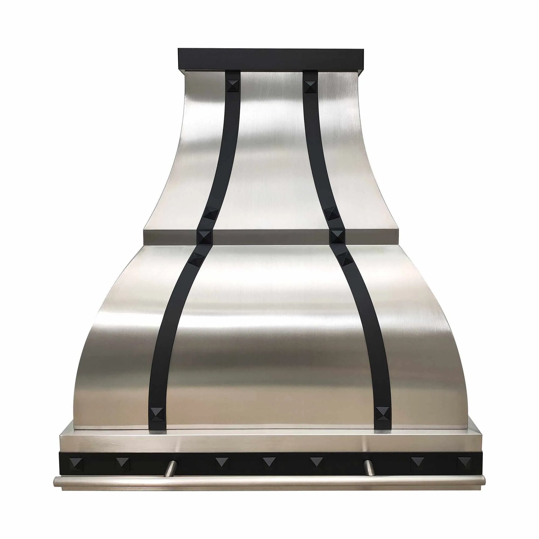 Fobest Modern Stainless Steel Range Hood with Black Accents FSS-214-Stainless Steel Range Hood-Fobest