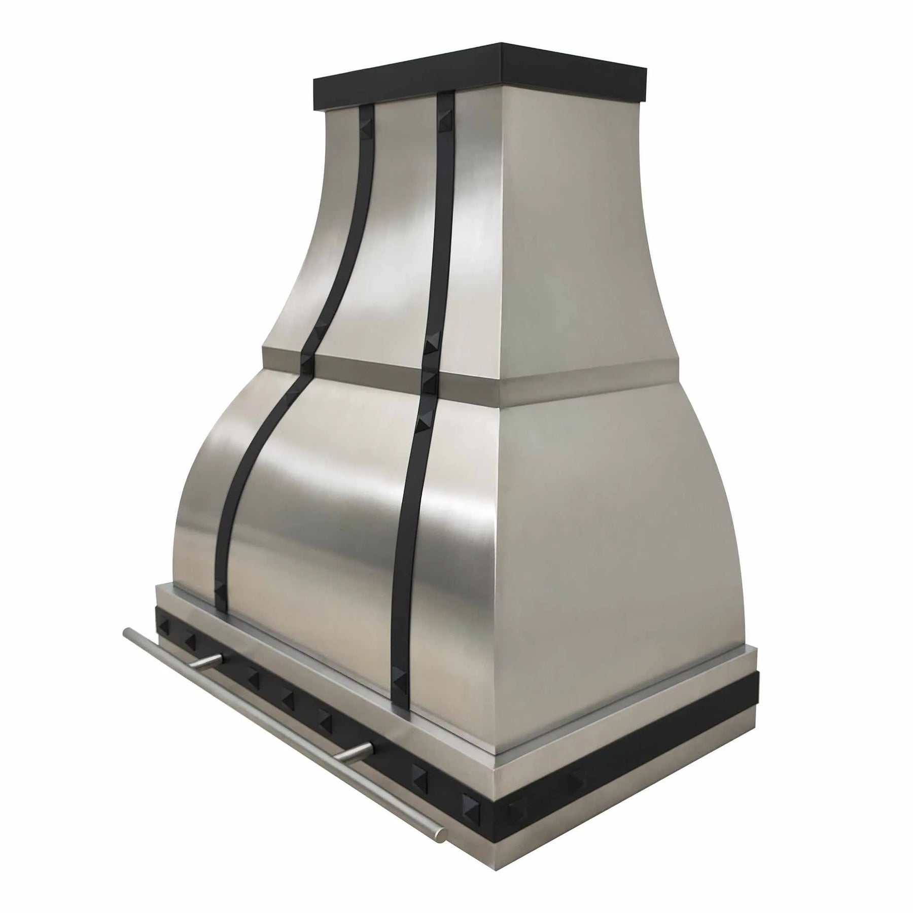 Fobest Modern Stainless Steel Range Hood with Black Accents FSS-214-Stainless Steel Range Hood-Fobest