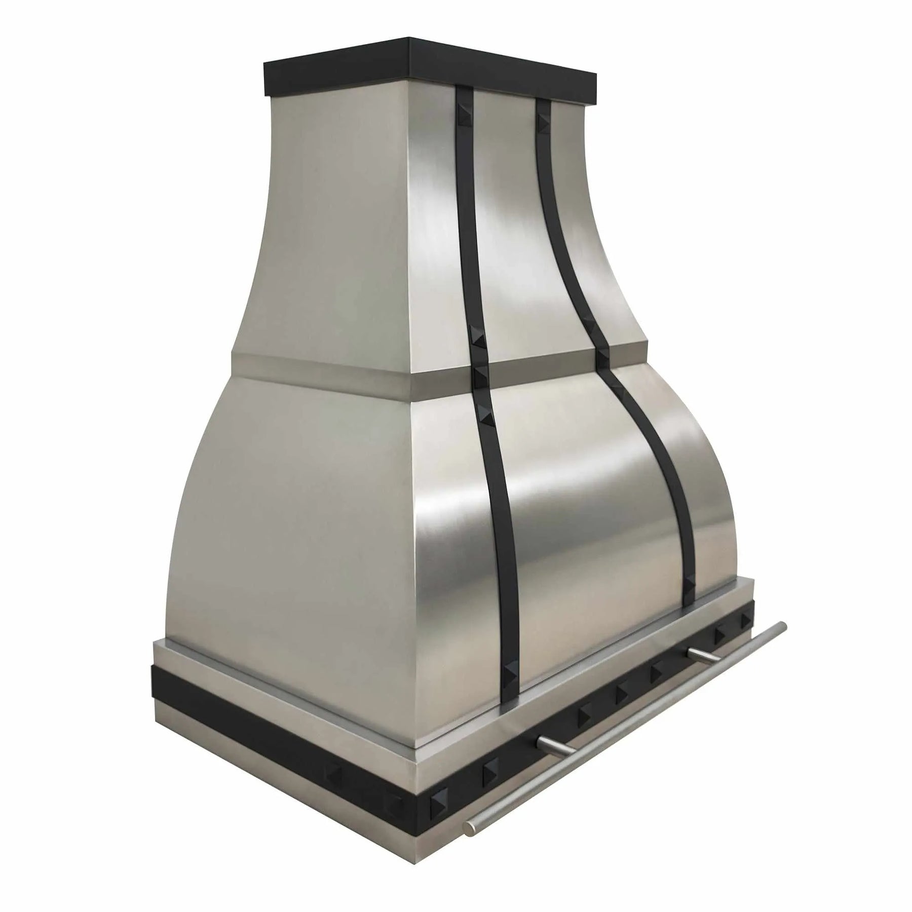 Fobest Modern Stainless Steel Range Hood with Black Accents FSS-214-Stainless Steel Range Hood-Fobest