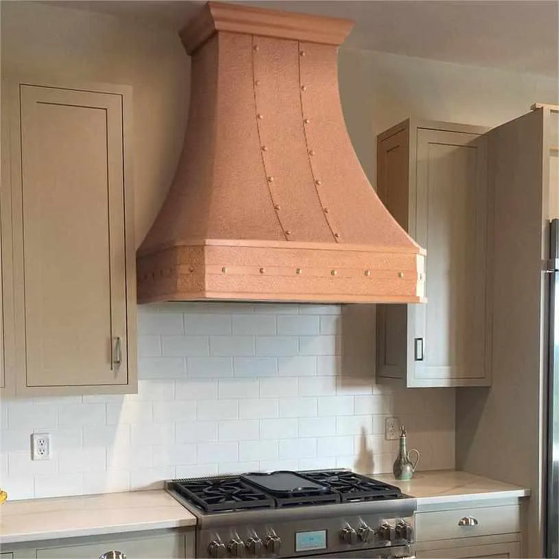 Fobest Natural Copper Kitchen Hood with Straps FCP-72-Copper Range Hood-Fobest