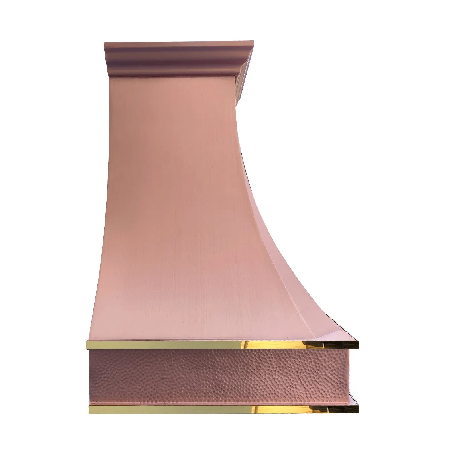 Fobest Natural Copper Range Hood with Brass Accents FCP-261-Copper Range Hood-Fobest
