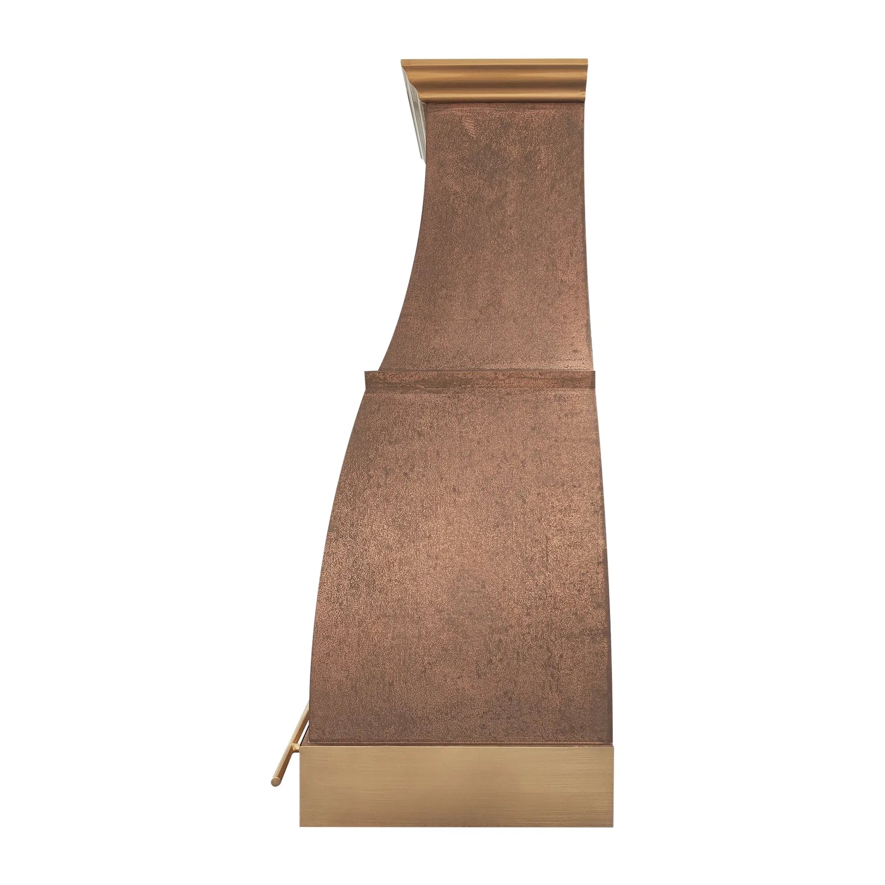 Fobest Patina Copper Hood Vent with Brass Accents-FCP-282-Copper Range Hood-Fobest