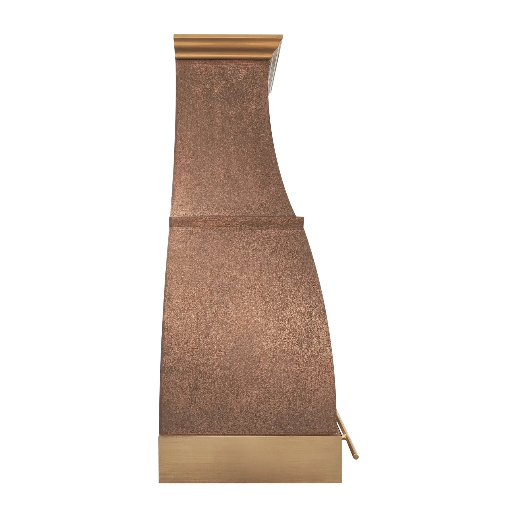 Fobest Patina Copper Hood Vent with Brass Accents-FCP-282-Copper Range Hood-Fobest
