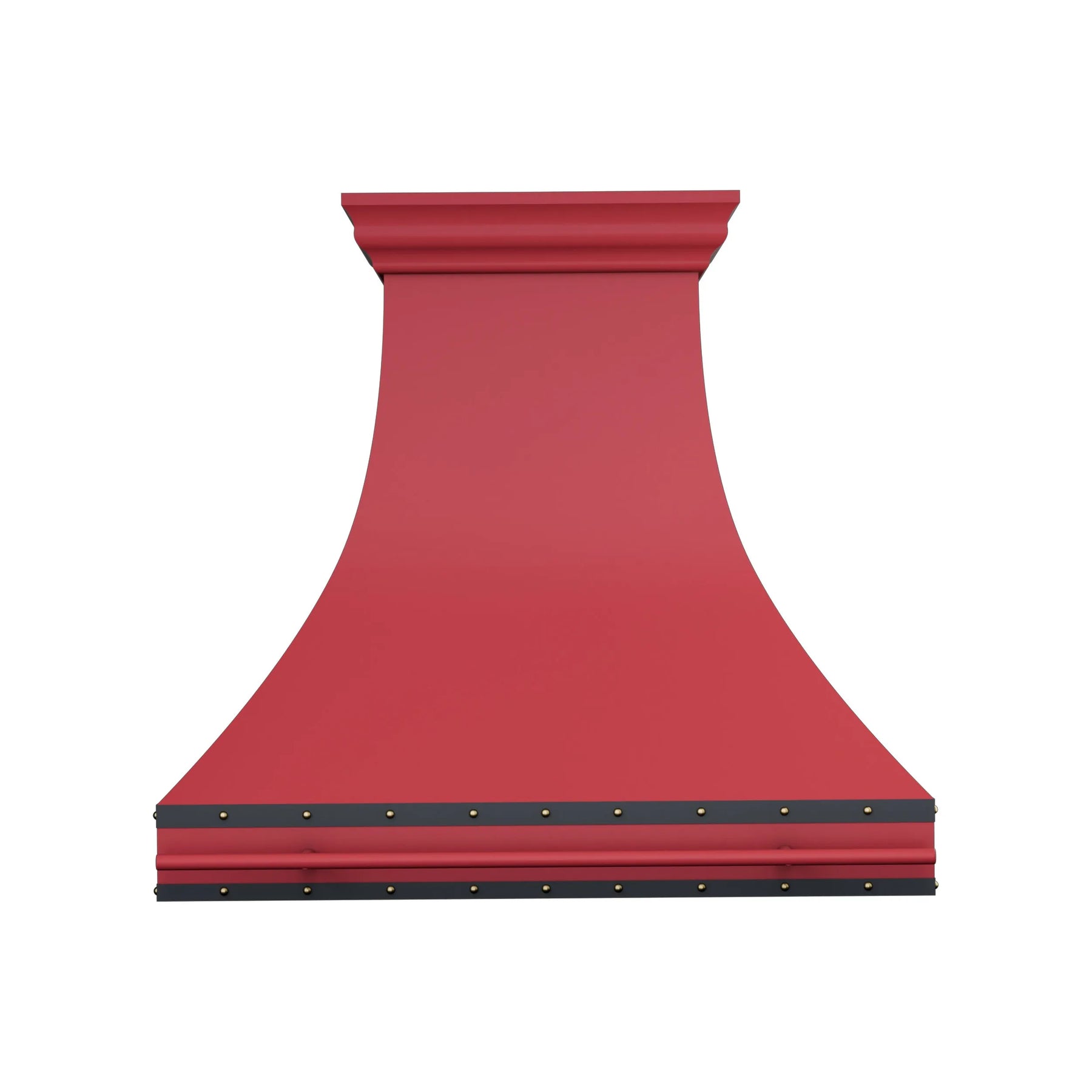 Fobest Red Custom Metal Range Hood with Black Trim FSS-414-Stainless Steel Range Hood-Fobest