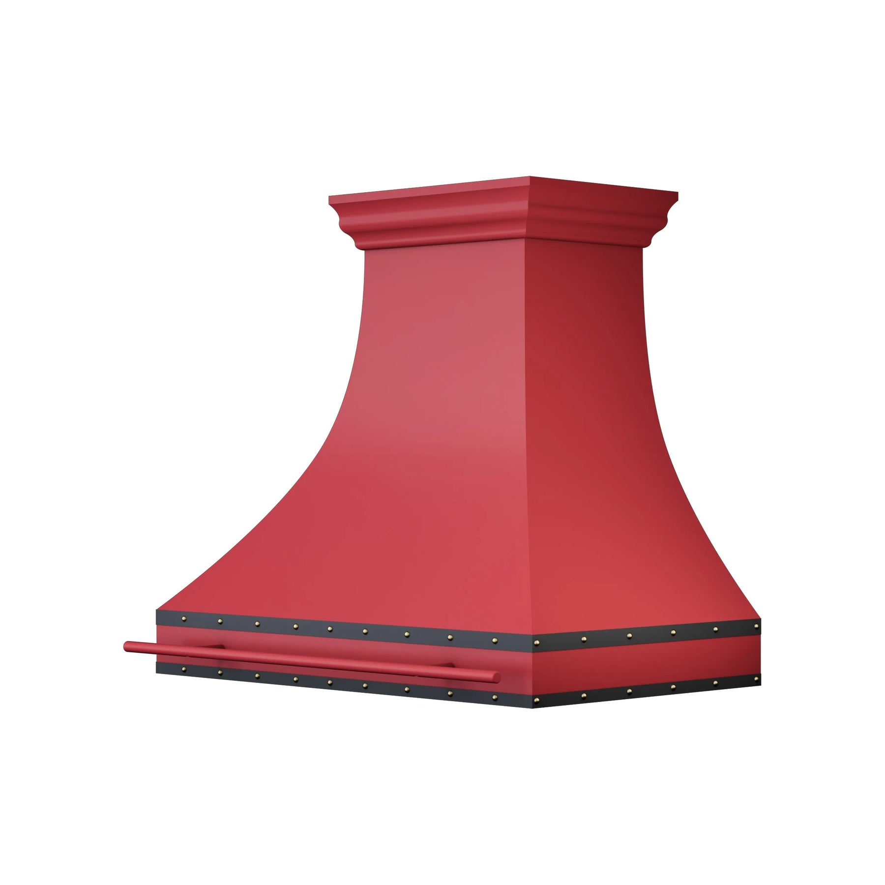 Fobest Red Custom Metal Range Hood with Black Trim FSS-414-Stainless Steel Range Hood-Fobest