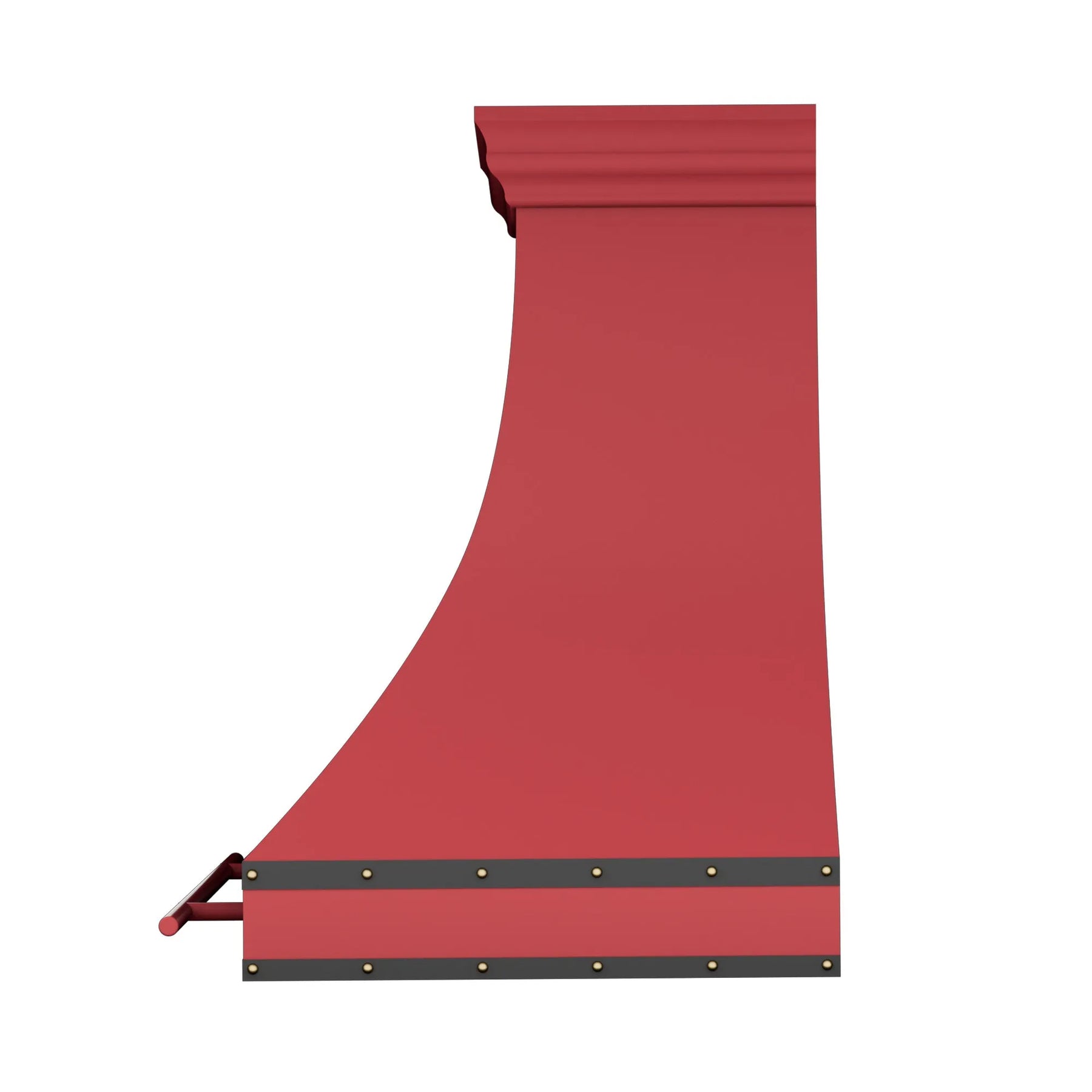 Fobest Red Custom Metal Range Hood with Black Trim FSS-414-Stainless Steel Range Hood-Fobest