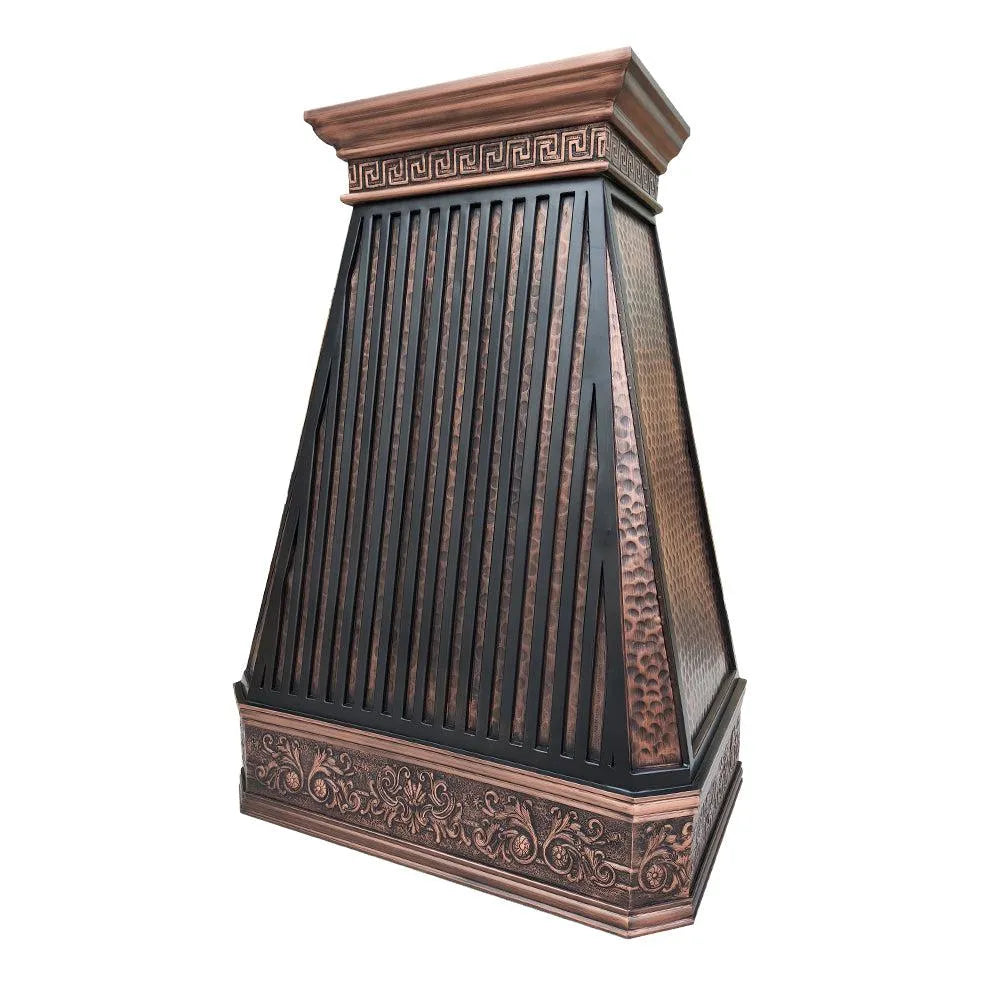Fobest Rustic Copper Range Hood with Handmade Apron FCP-197-Copper Range Hood-Fobest