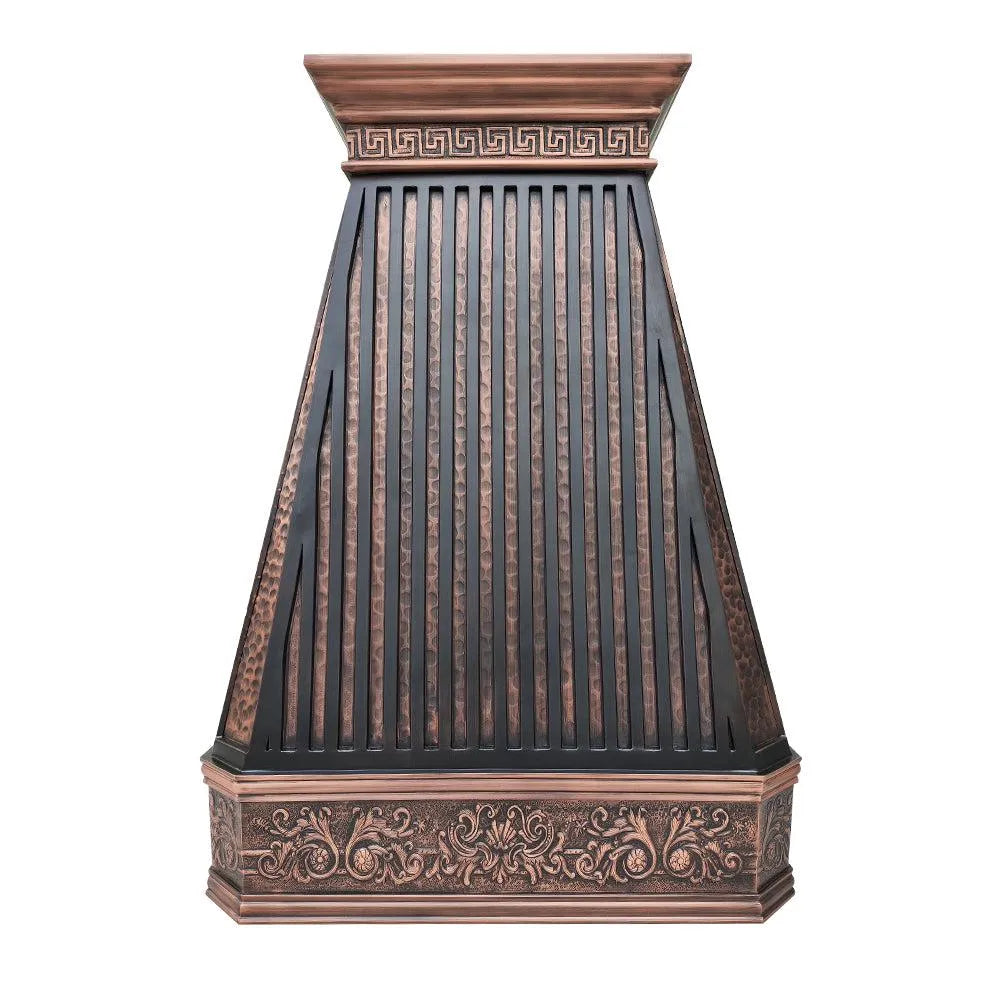Fobest Rustic Copper Range Hood with Handmade Apron FCP-197-Copper Range Hood-Fobest