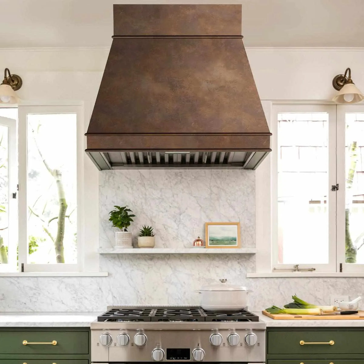 Fobest Rustic Copper Range Hood with Vintage Finish FCP-174-Copper Range Hood-Fobest