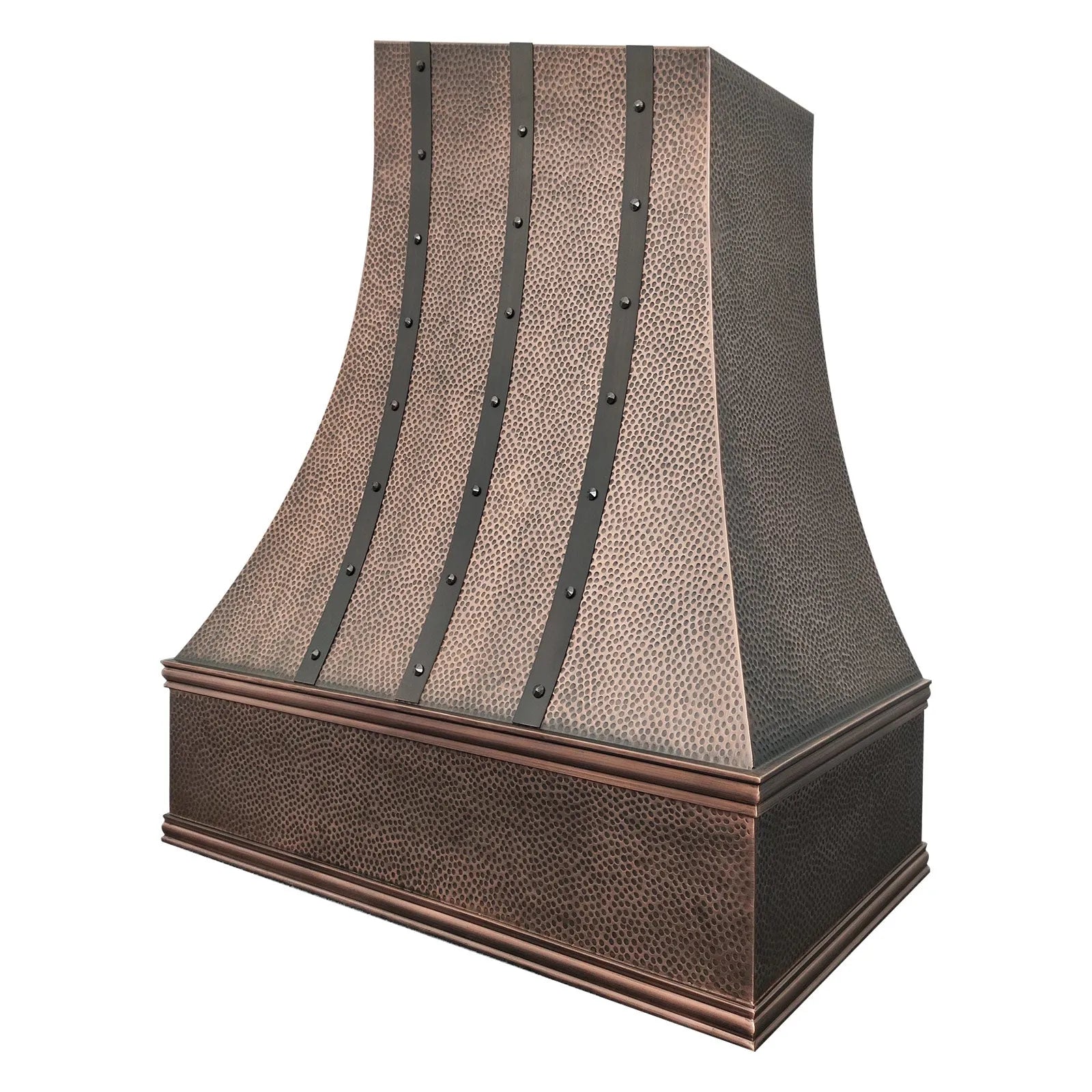 Fobest Slanted Custom Kitchen Vent Hood with Straps FCP-274-Copper Range Hood-Fobest