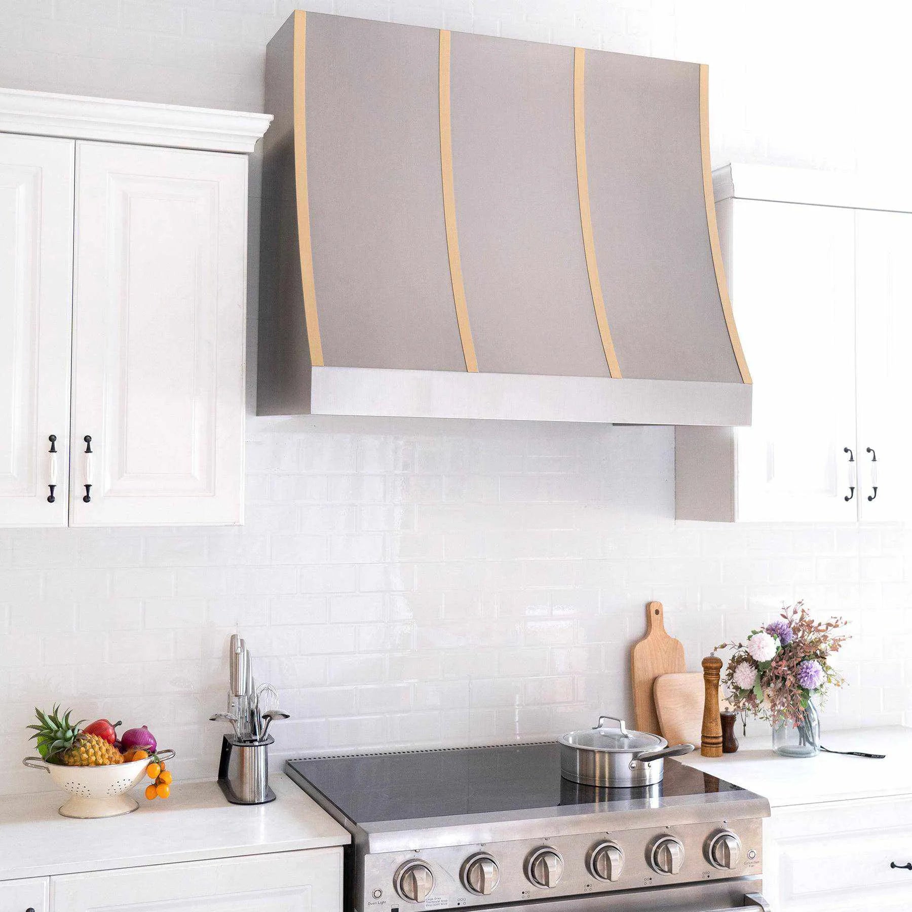 Fobest Sloped Stainless Steel Custom Range Hood FSS-128-Stainless Steel Range Hood-Fobest