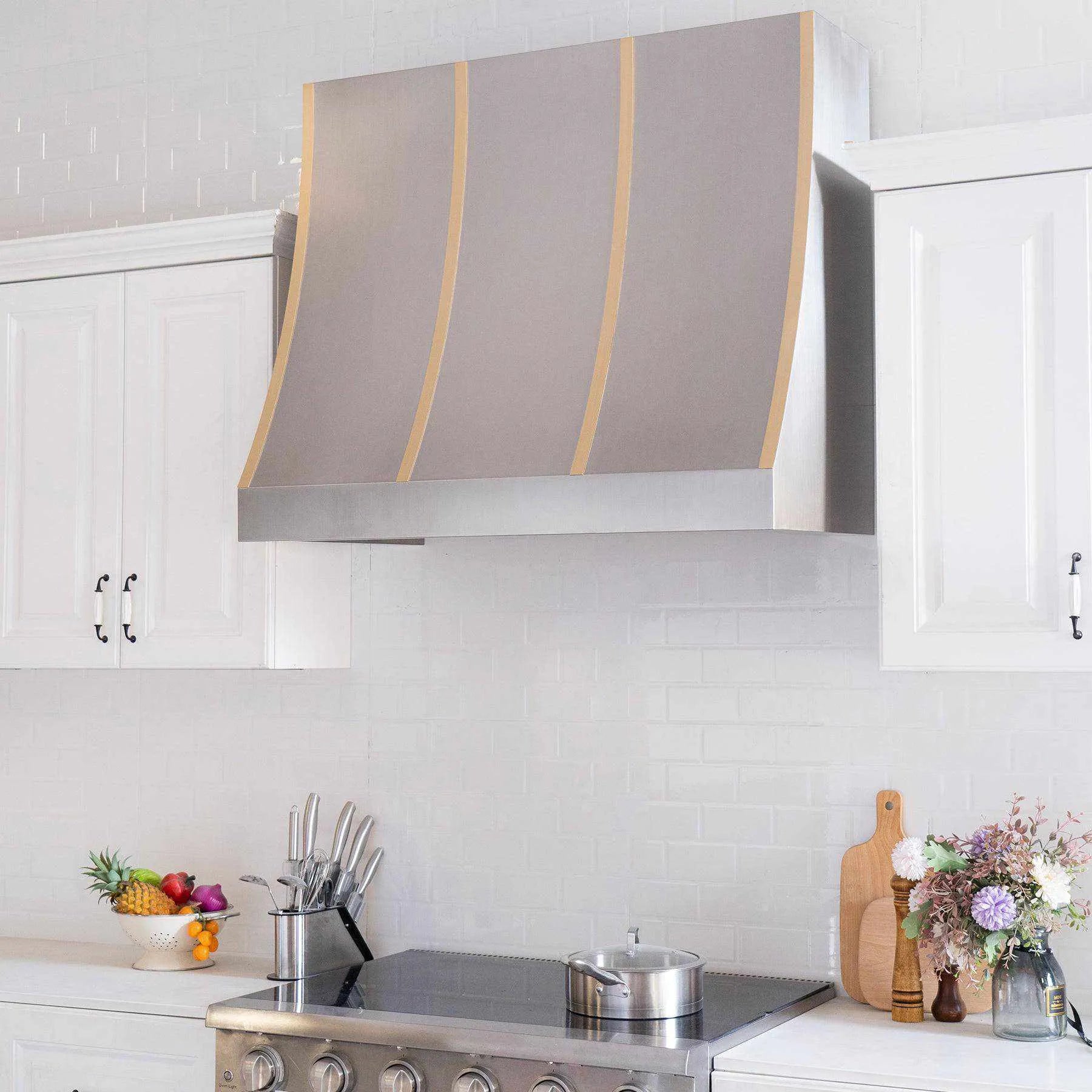 Fobest Sloped Stainless Steel Custom Range Hood FSS-128-Stainless Steel Range Hood-Fobest