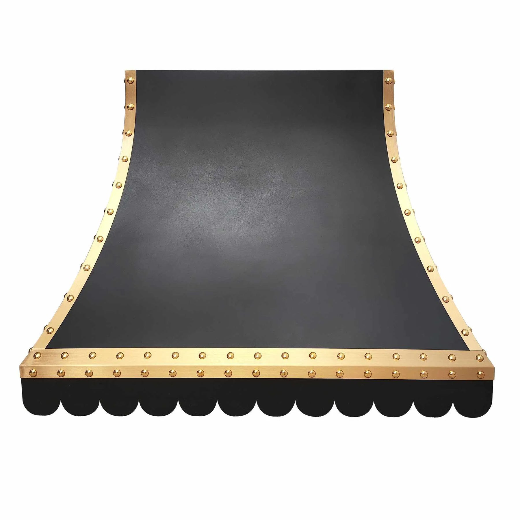 Fobest Stainless Steel Black Range Hood with Brass Trim FSS-197-Stainless Steel Range Hood-Fobest