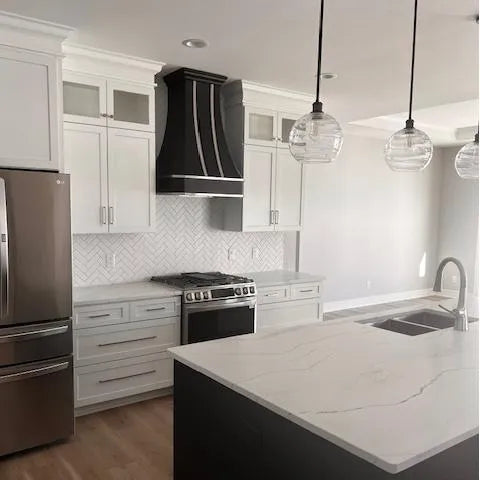 Fobest Stainless Steel Black Range Hood with Silver Straps FSS-5-Stainless Steel Range Hood-Fobest