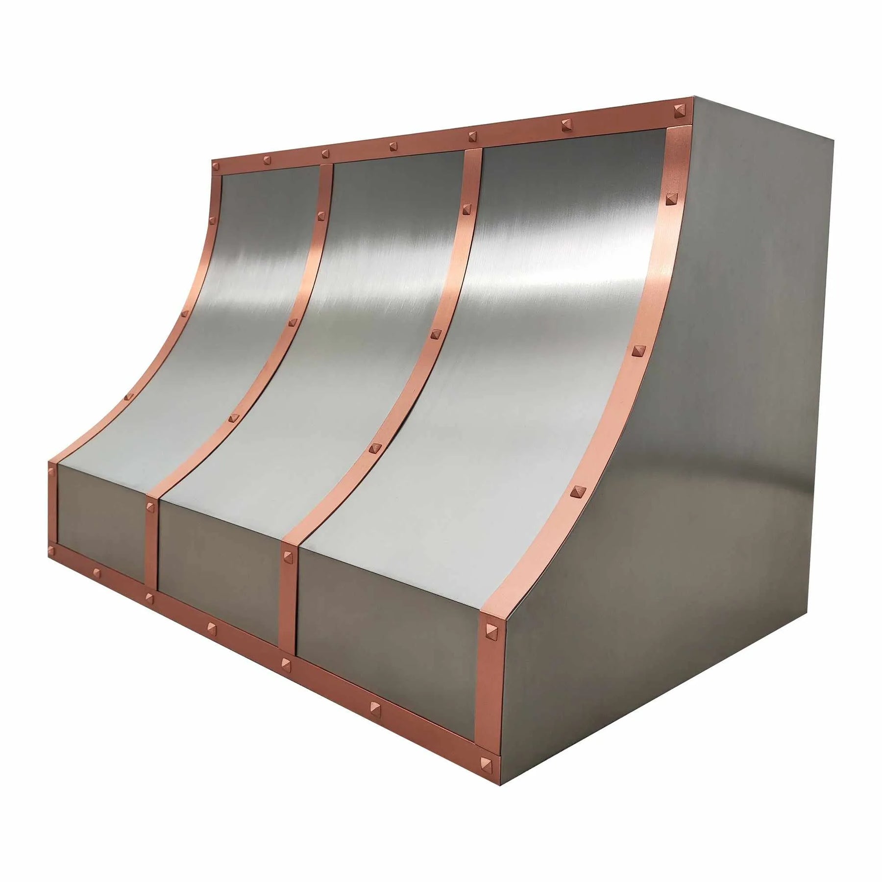 Fobest Stainless Steel Curved Range Hood with Copper Trims FSS-205-Stainless Steel Range Hood-Fobest