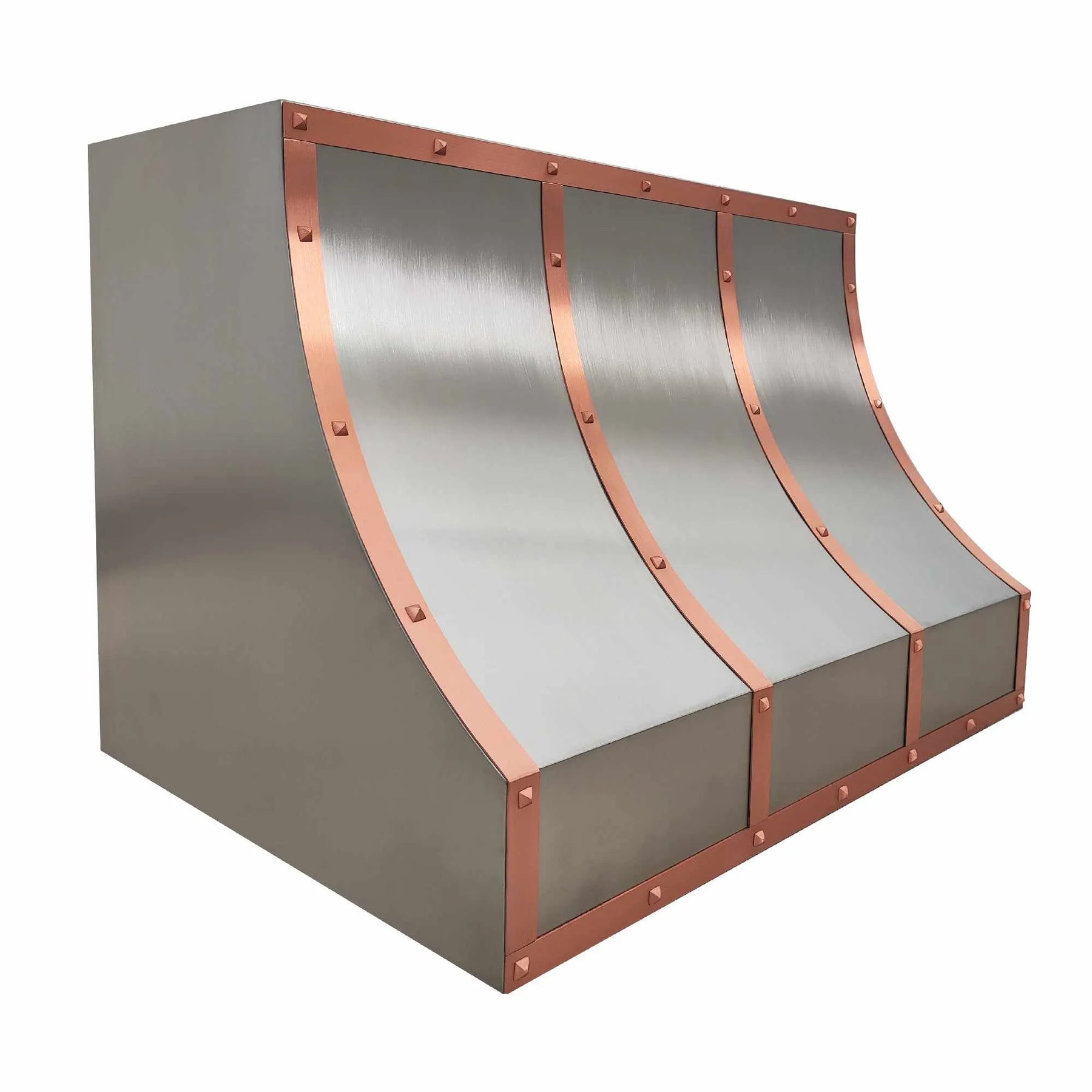 Fobest Stainless Steel Curved Range Hood with Copper Trims FSS-205-Stainless Steel Range Hood-Fobest