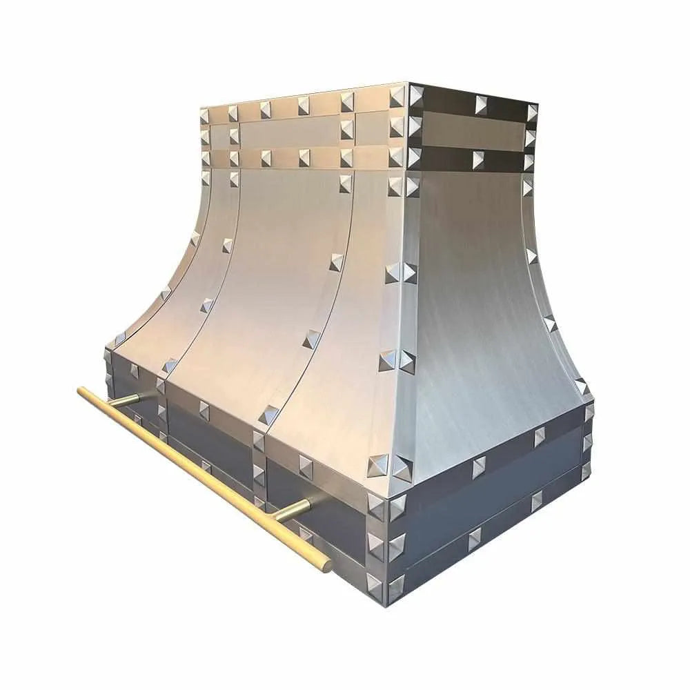 Fobest Stainless Steel Custom Hood Cover with Square Rivets FSS-168-Stainless Steel Range Hood-Fobest