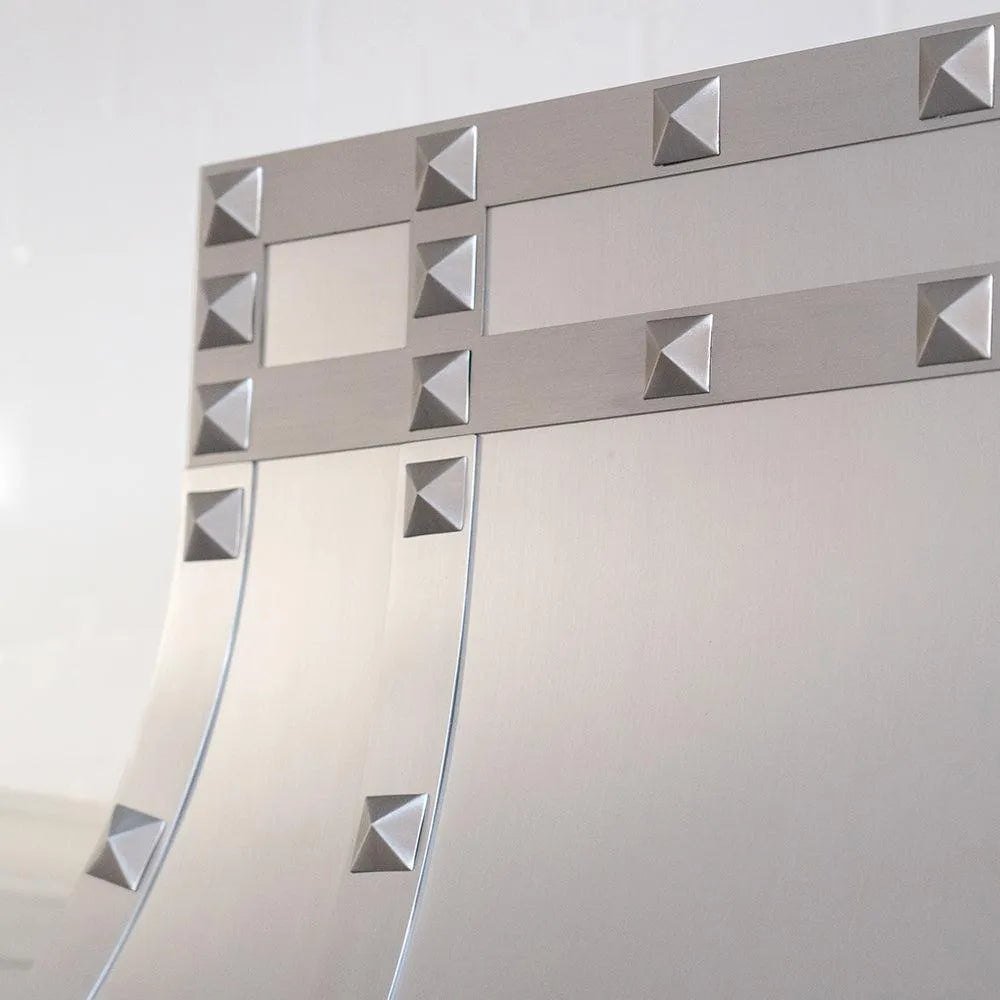 Fobest Stainless Steel Custom Hood Cover with Square Rivets FSS-168-Stainless Steel Range Hood-Fobest