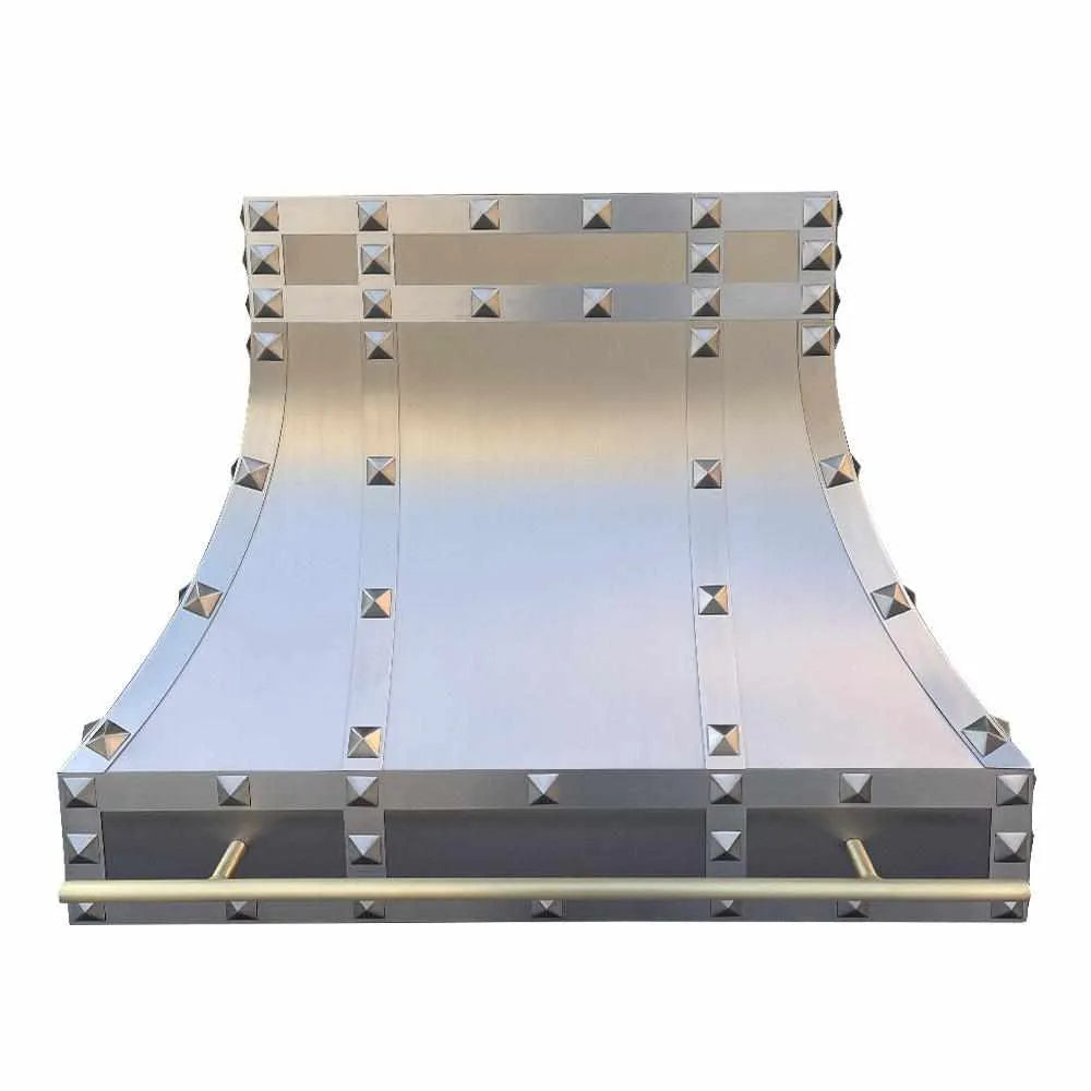 Fobest Stainless Steel Custom Hood Cover with Square Rivets FSS-168-Stainless Steel Range Hood-Fobest