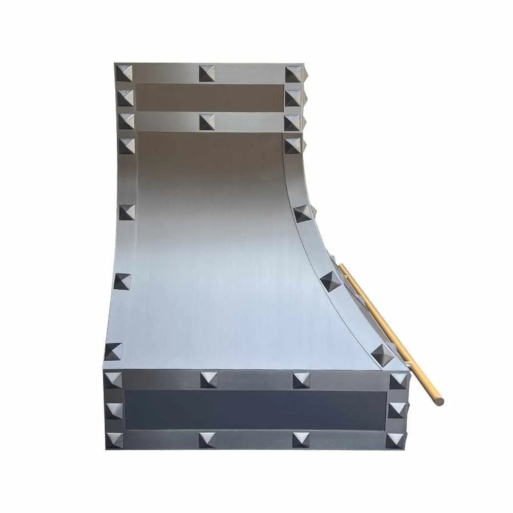 Fobest Stainless Steel Custom Hood Cover with Square Rivets FSS-168-Stainless Steel Range Hood-Fobest