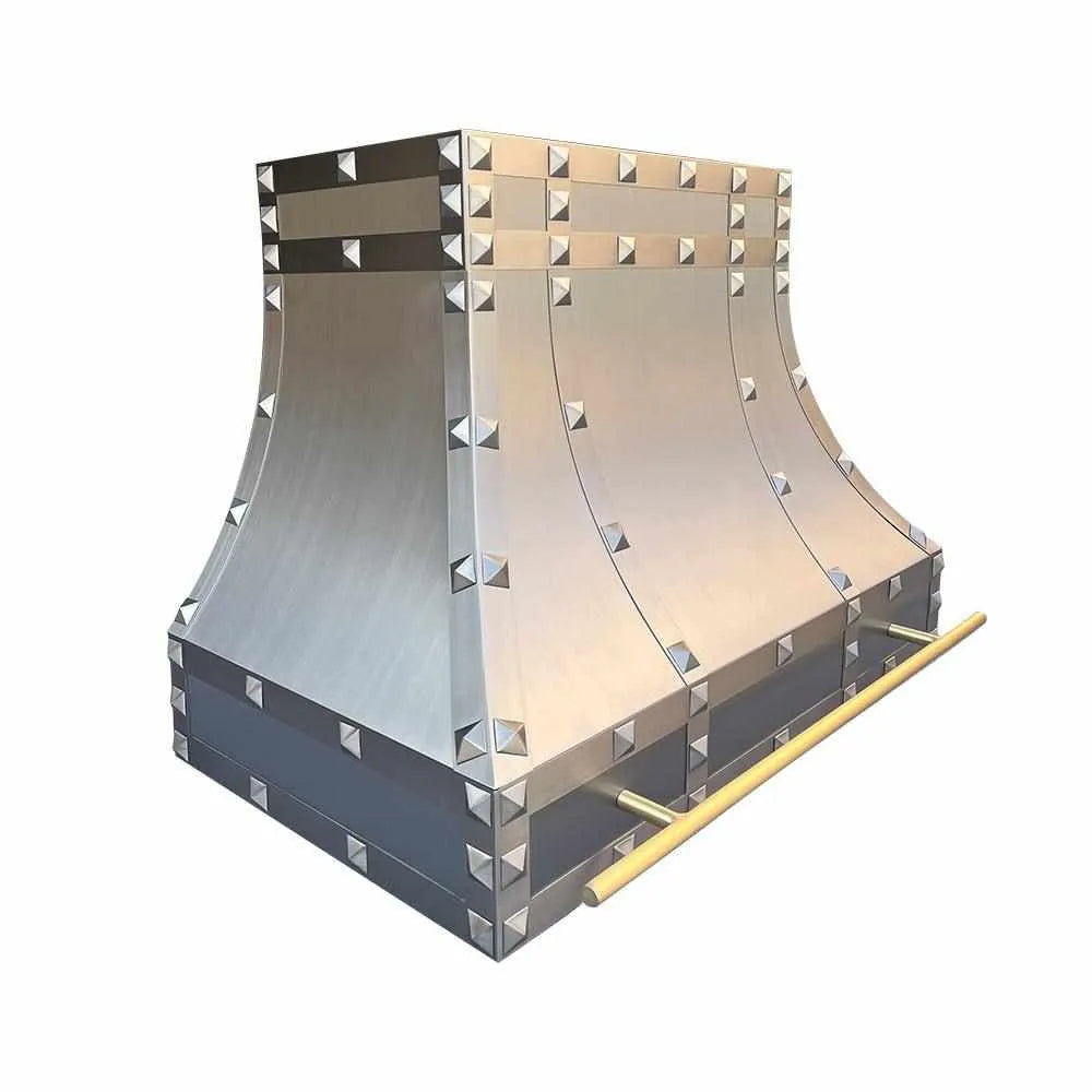 Fobest Stainless Steel Custom Hood Cover with Square Rivets FSS-168-Stainless Steel Range Hood-Fobest