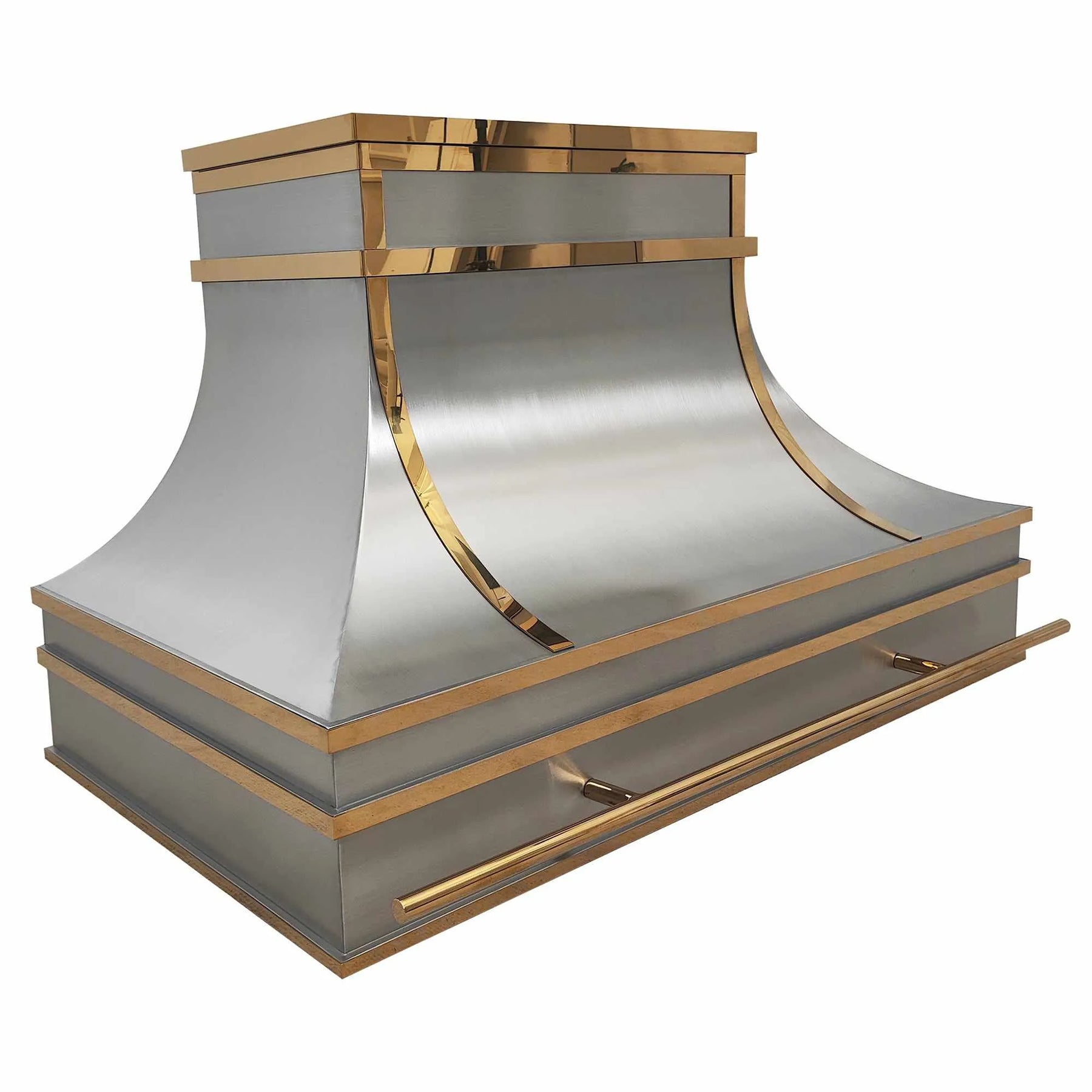 Fobest Stainless Steel Custom Hood with Brass Decor FSS-249-Stainless Steel Range Hood-Fobest
