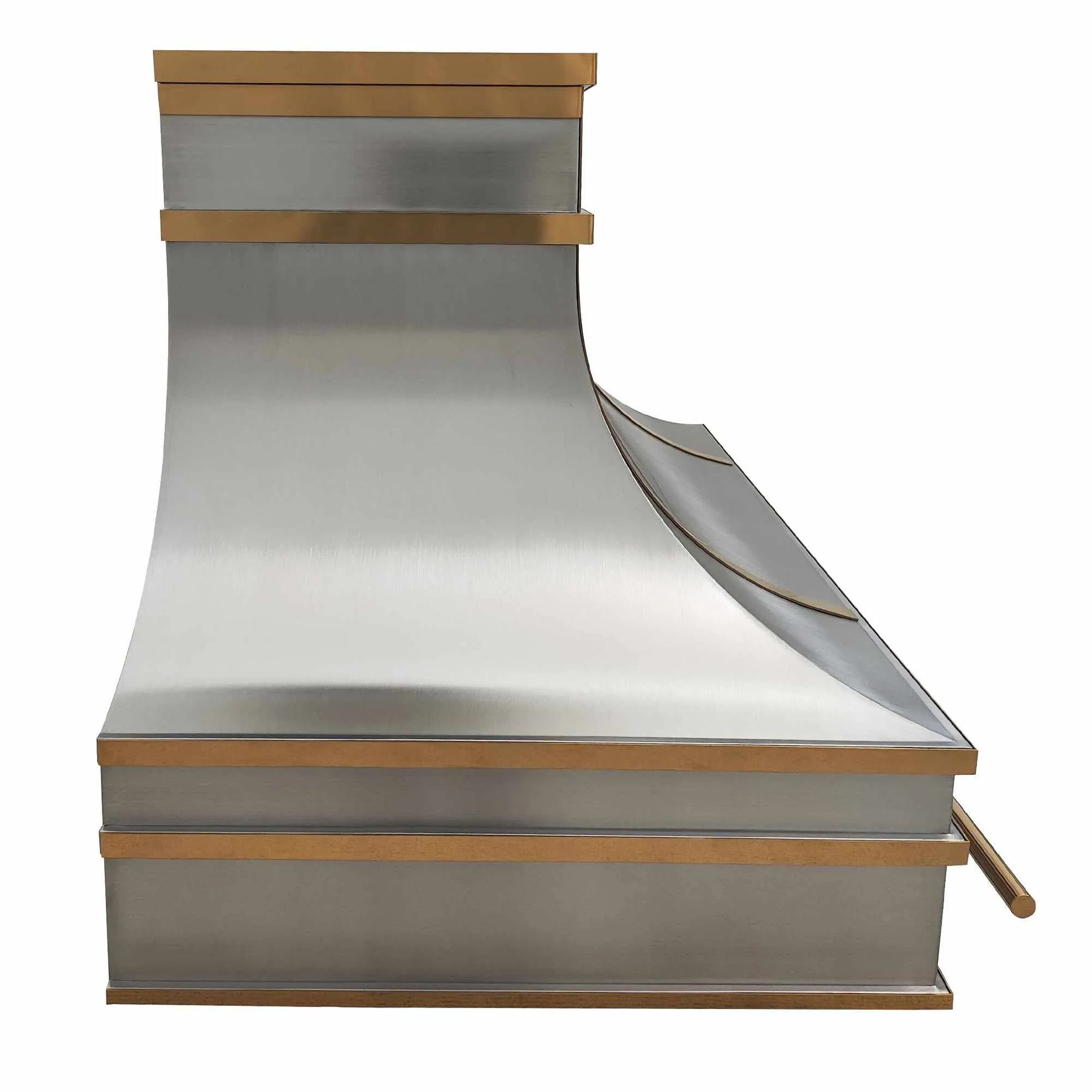 Fobest Stainless Steel Custom Hood with Brass Decor FSS-249-Stainless Steel Range Hood-Fobest