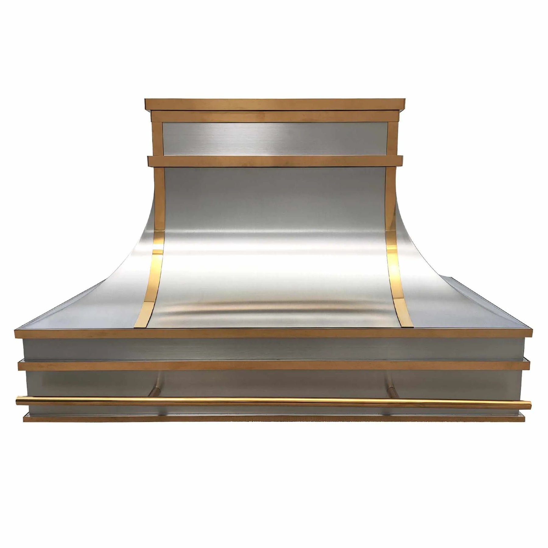 Fobest Stainless Steel Custom Hood with Brass Decor FSS-249-Stainless Steel Range Hood-Fobest