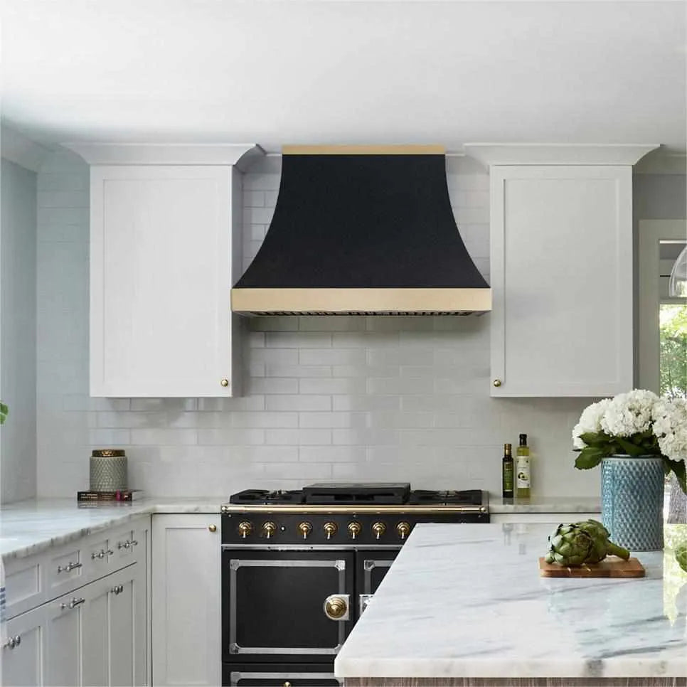 Fobest Stainless Steel Custom Range Hood with Black Finish FSS-119-Stainless Steel Range Hood-Fobest
