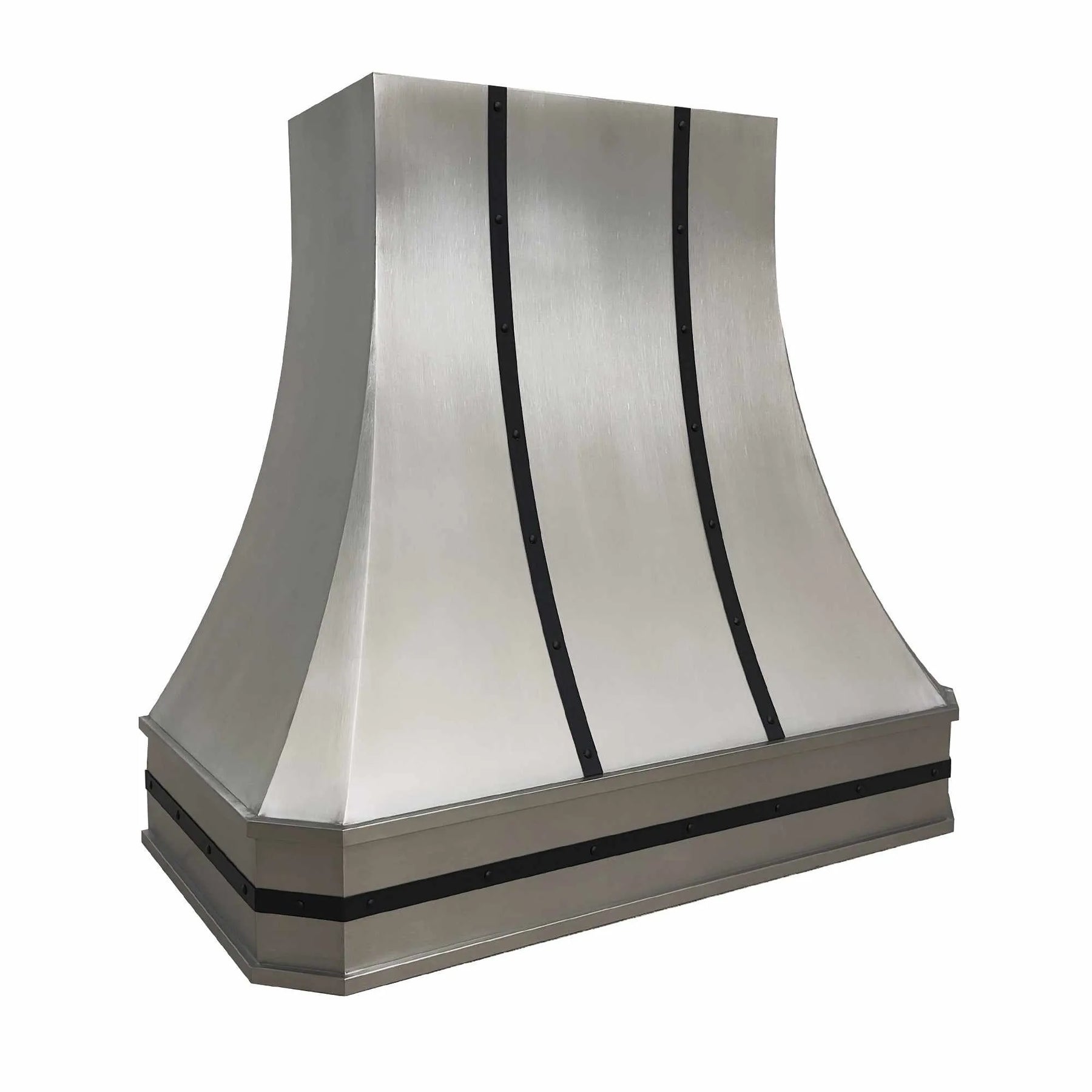 Fobest Stainless Steel Custom Range Hood with Black Trims FSS-254-Stainless Steel Range Hood-Fobest