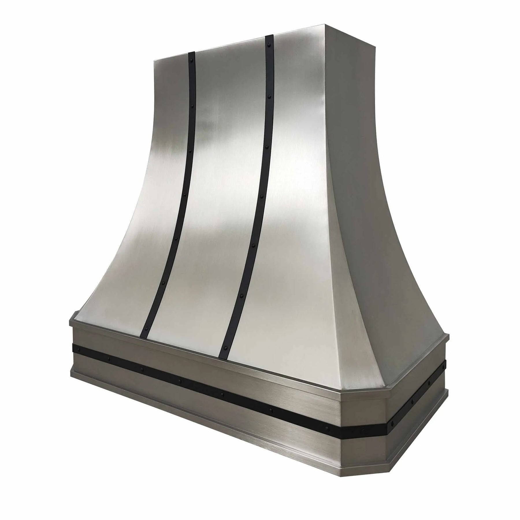 Fobest Stainless Steel Custom Range Hood with Black Trims FSS-254-Stainless Steel Range Hood-Fobest