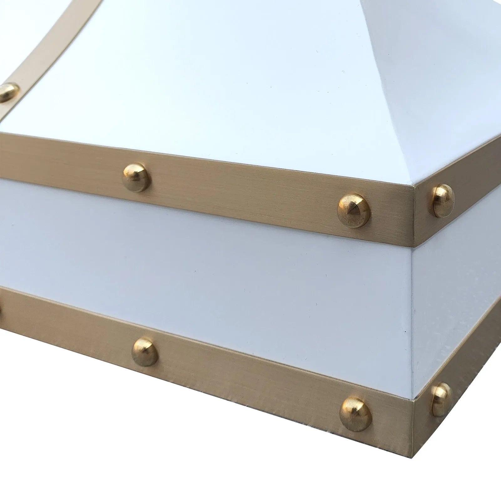 Fobest Stainless Steel Custom Range Hood with Brass Straps and Rivets FSS-327-Stainless Steel Range Hood-Fobest