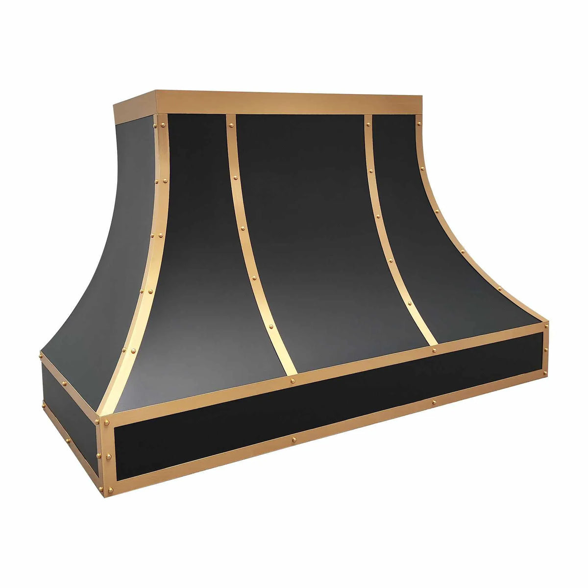 Fobest Stainless Steel Custom Range Hood with Brass Trims FSS-78-Stainless Steel Range Hood-Fobest