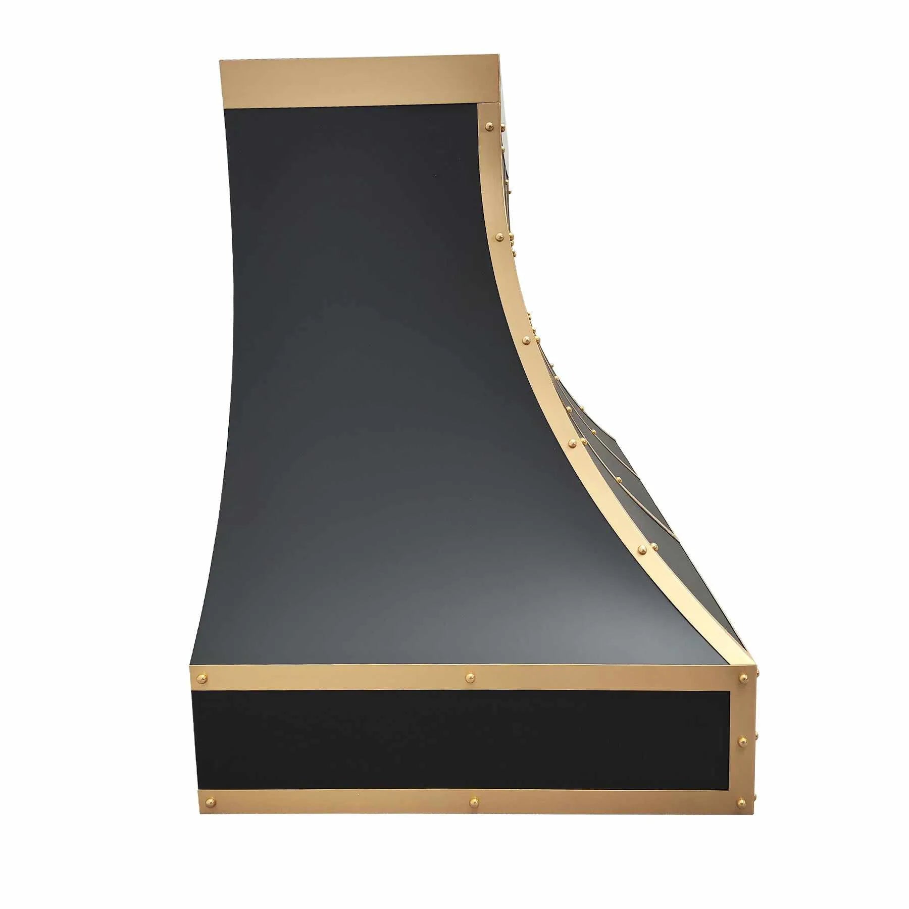 Fobest Stainless Steel Custom Range Hood with Brass Trims FSS-78-Stainless Steel Range Hood-Fobest