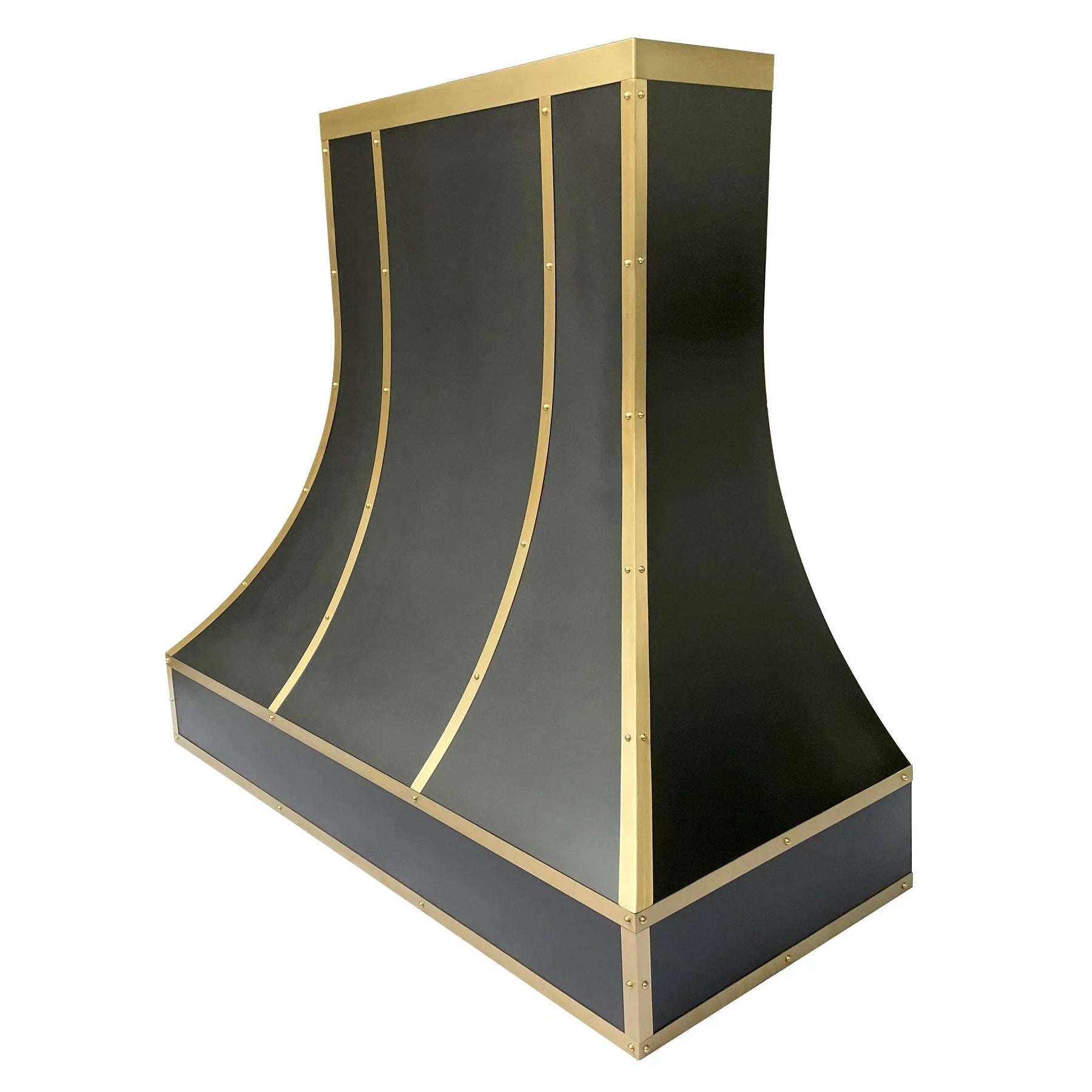Fobest Stainless Steel Custom Range Hood with Brass Trims FSS-78-Stainless Steel Range Hood-Fobest