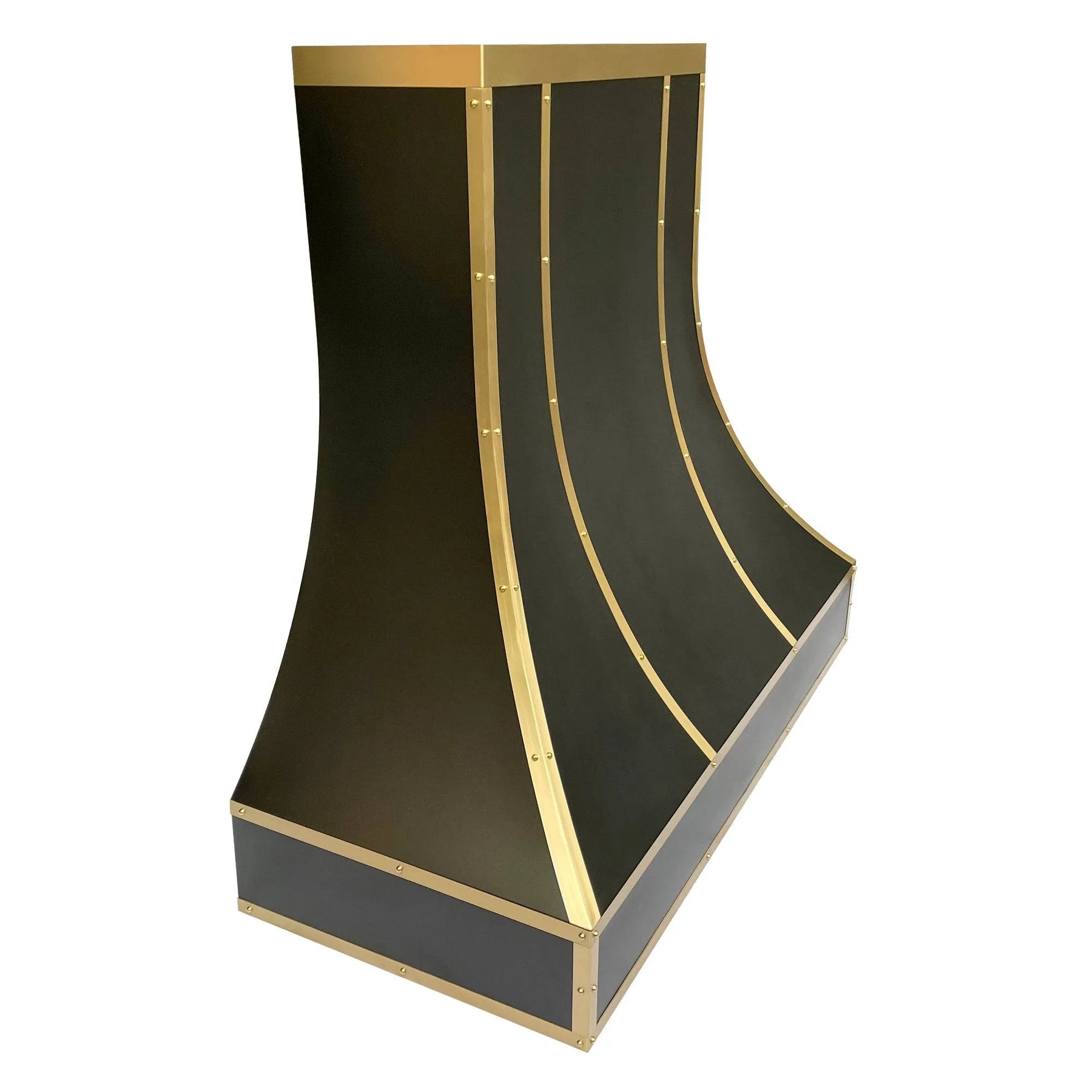 Fobest Stainless Steel Custom Range Hood with Brass Trims FSS-78-Stainless Steel Range Hood-Fobest