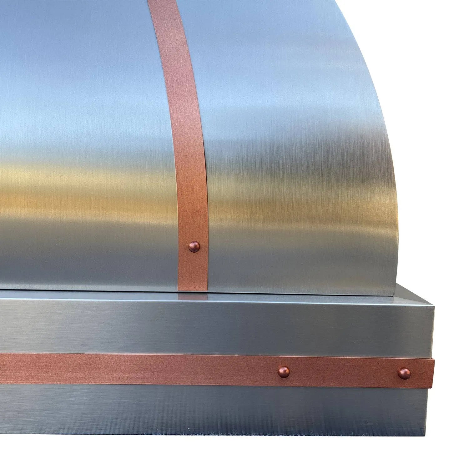 Fobest Stainless Steel Custom Range Hood with Copper Straps FSS-49-Stainless Steel Range Hood-Fobest