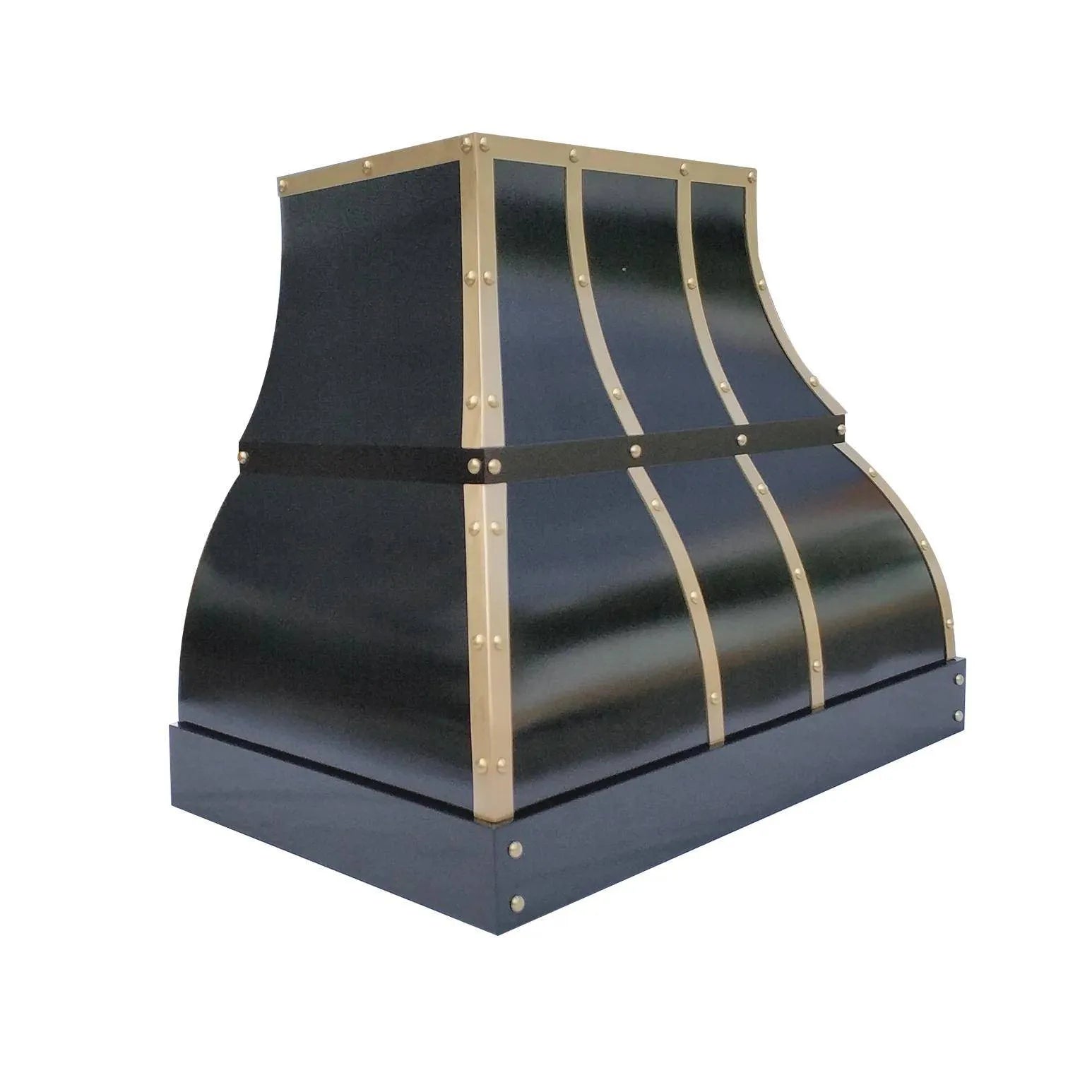 Fobest Stainless Steel Custom Vent Hood with Brass Accent FSS-107-Stainless Steel Range Hood-Fobest