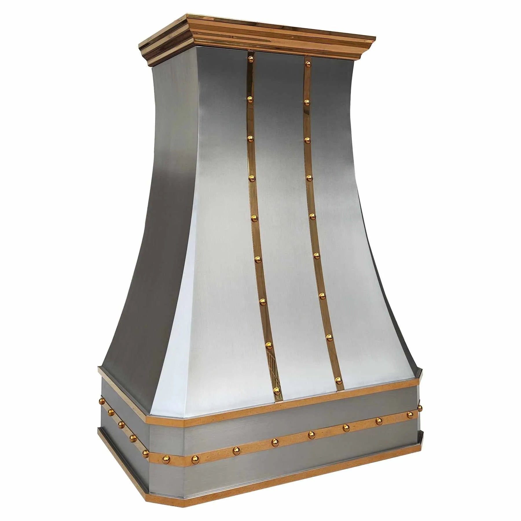 Fobest Stainless Steel Custom Vent Hood with Brass Crown FSS-280-Stainless Steel Range Hood-Fobest