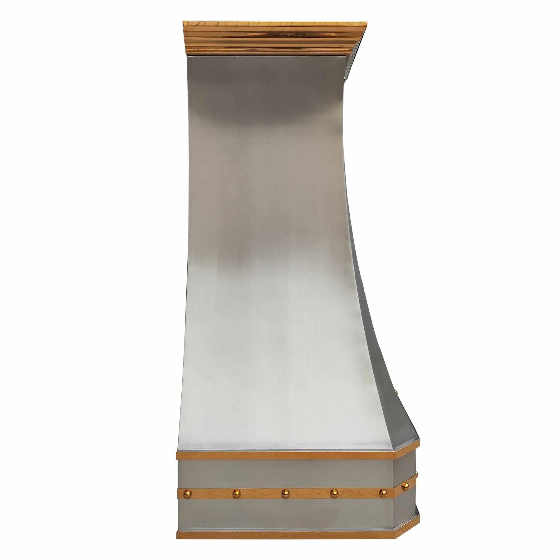 Fobest Stainless Steel Custom Vent Hood with Brass Crown FSS-280-Stainless Steel Range Hood-Fobest