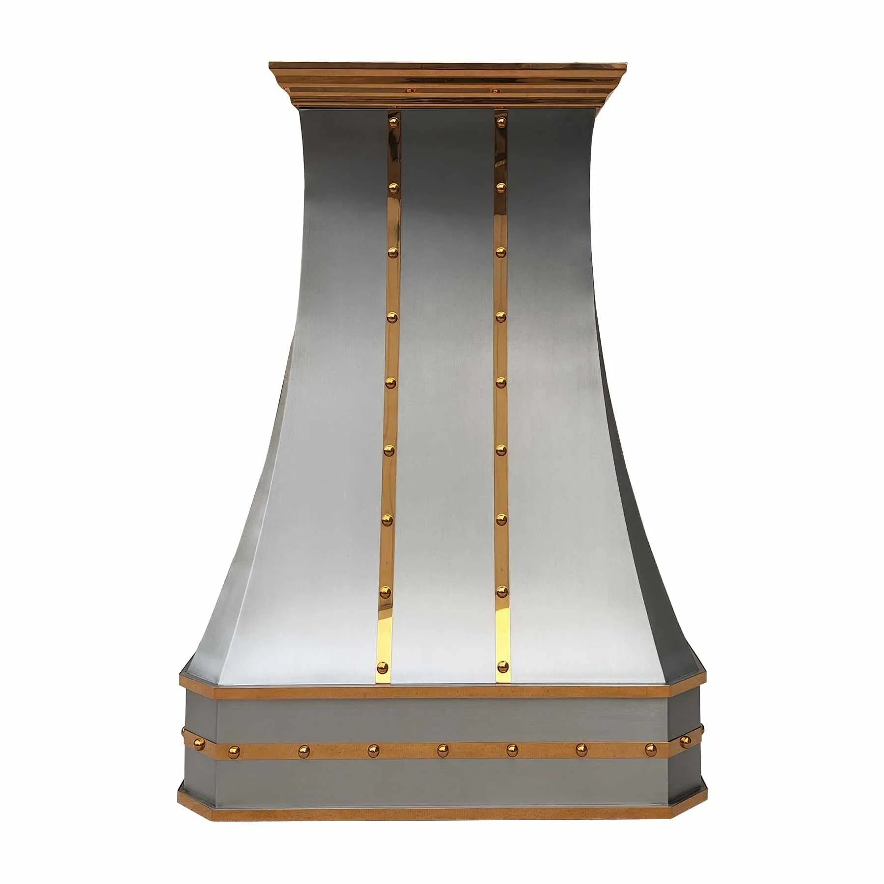 Fobest Stainless Steel Custom Vent Hood with Brass Crown FSS-280-Stainless Steel Range Hood-Fobest