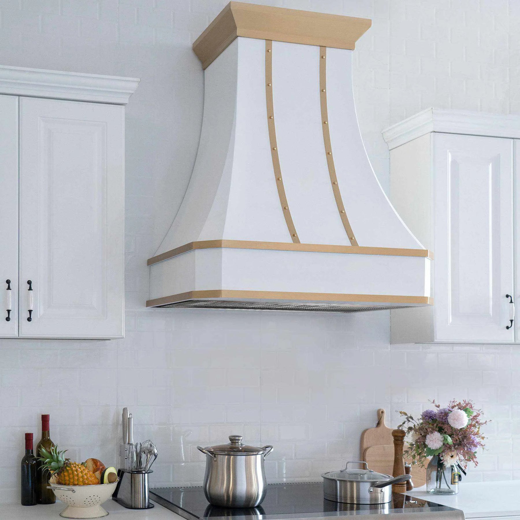 Fobest Stainless Steel Custom Vent Hood with Brass Crown FSS-60-Stainless Steel Range Hood-Fobest