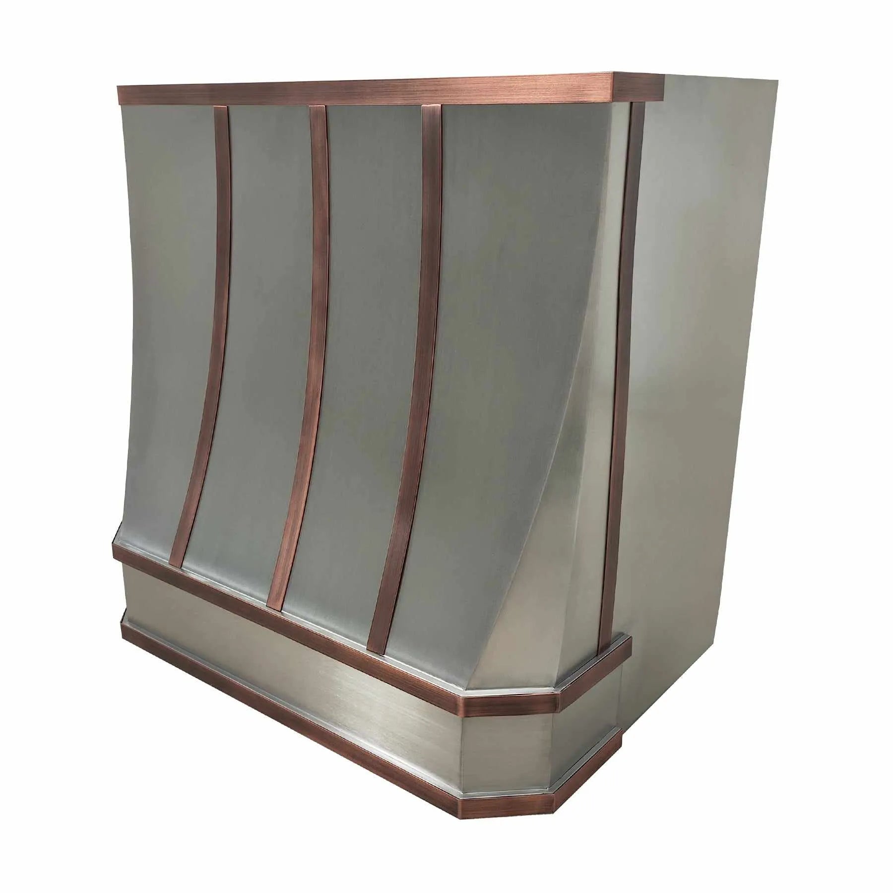 Fobest Stainless Steel Custom Vent Hood with Copper Accent FSS-237-Stainless Steel Range Hood-Fobest