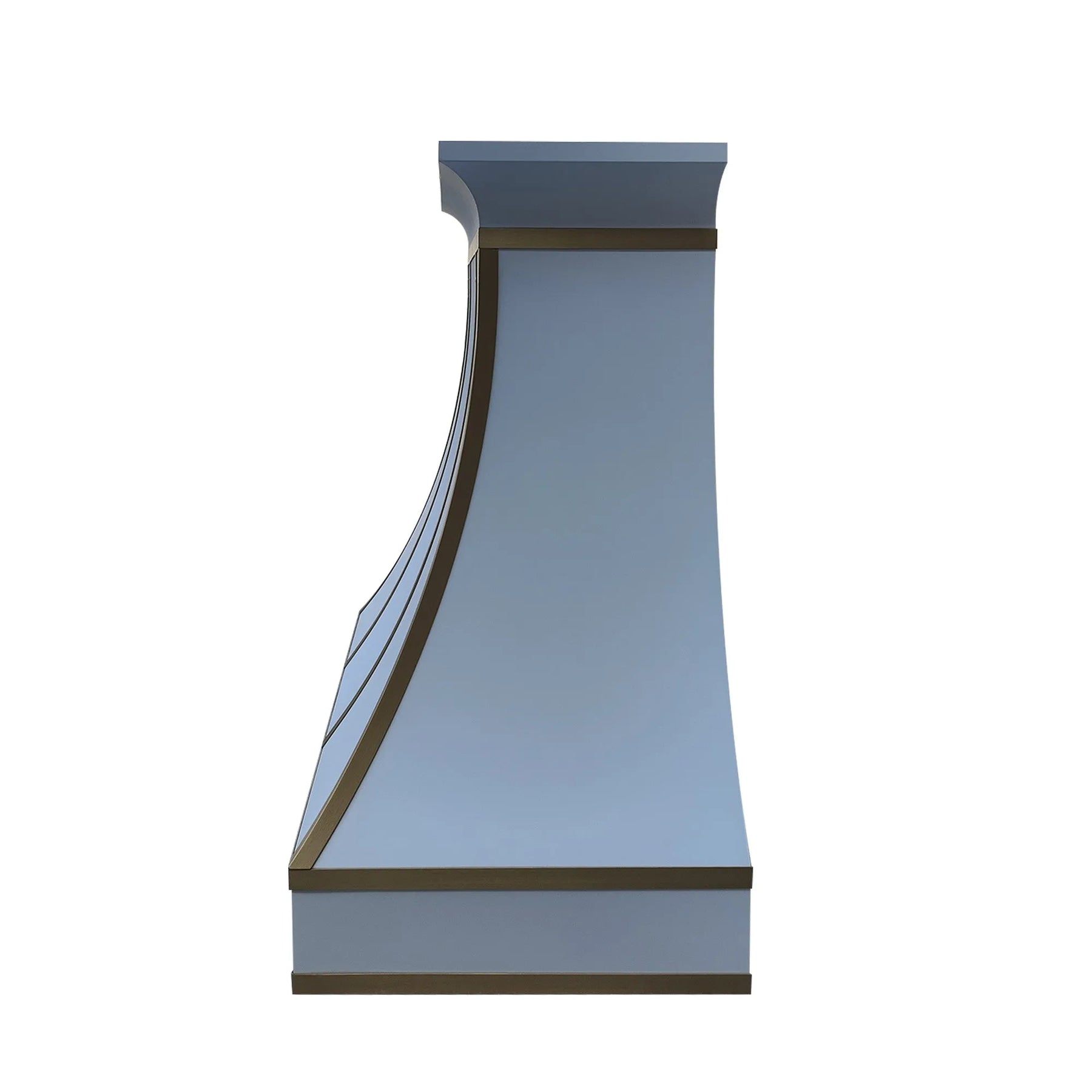 Fobest Stainless Steel Custom White Range Hood with Brass Accents FSS-212-Stainless Steel Range Hood-Fobest