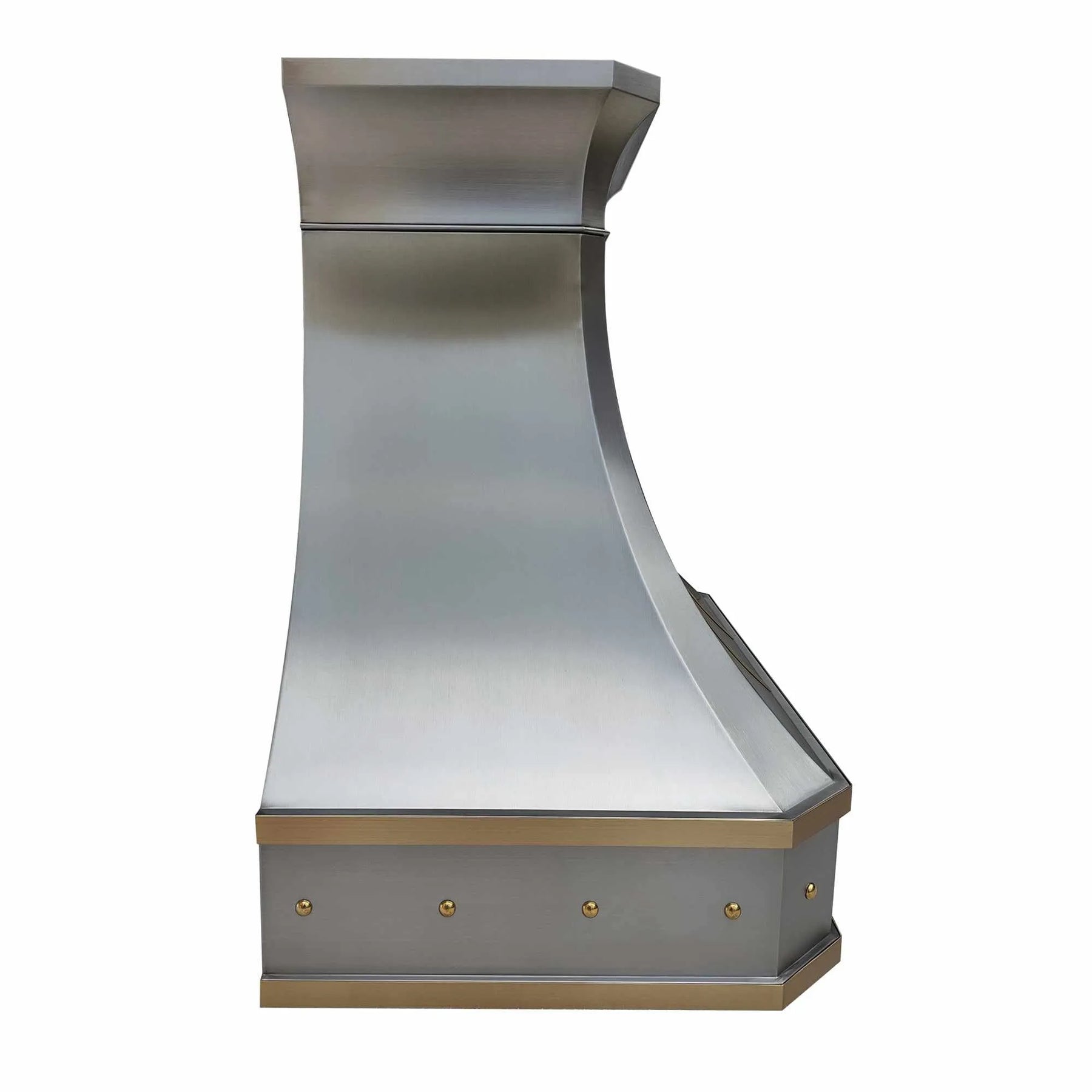 Fobest Stainless Steel Modern Range Hood with Brass Straps FSS-193-Stainless Steel Range Hood-Fobest
