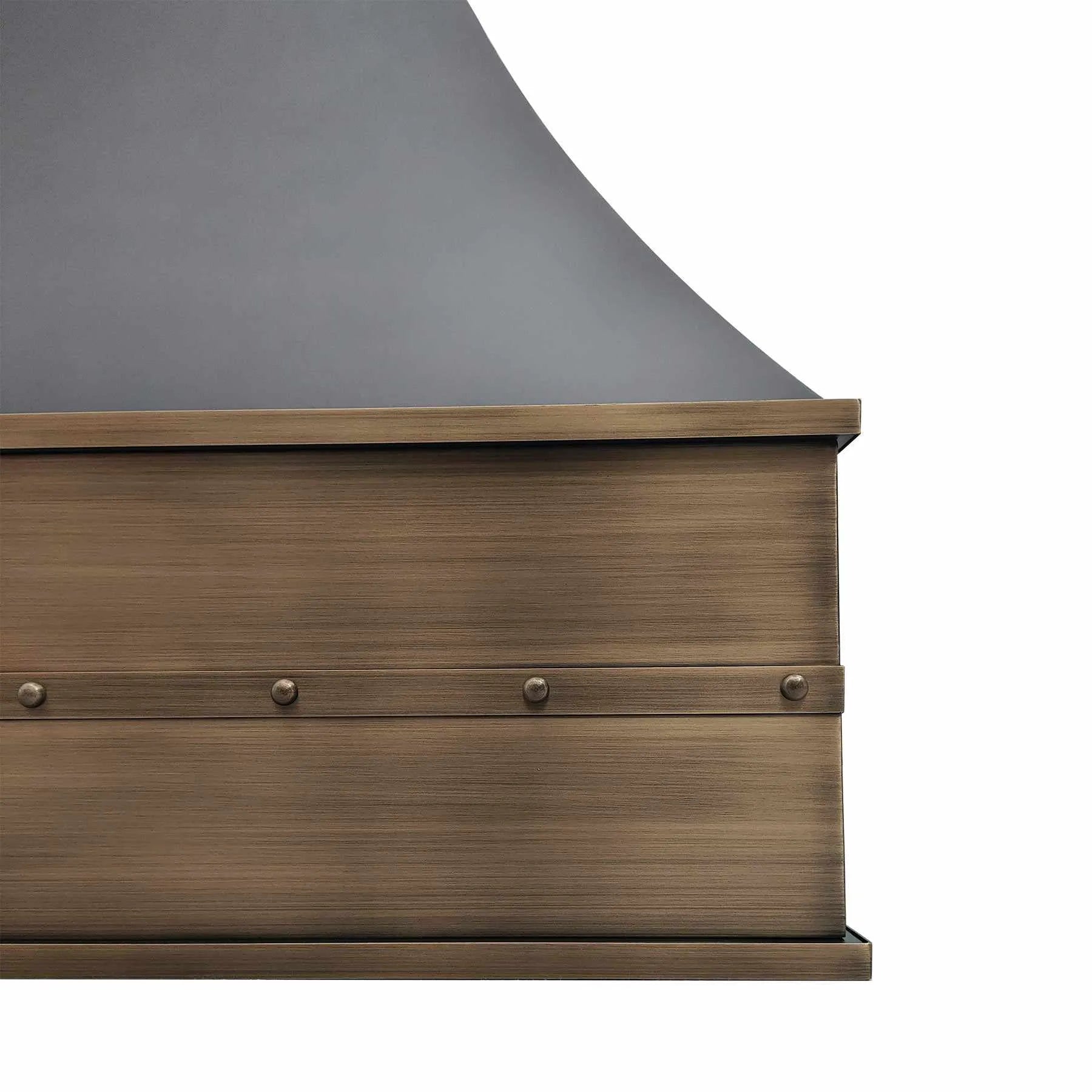 Fobest Stainless Steel Range Hood with Aged Brass Accent FSS-293-Stainless Steel Range Hood-Fobest