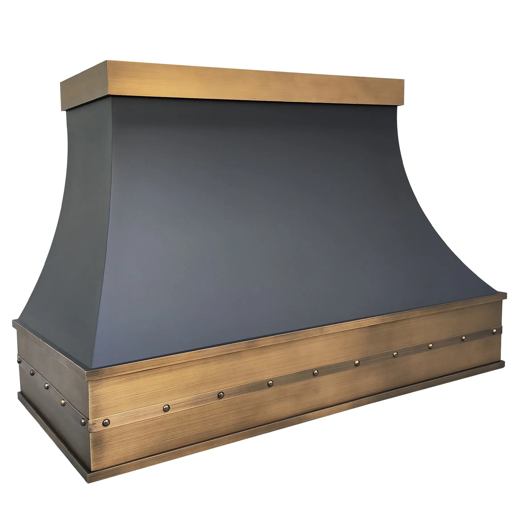 Fobest Stainless Steel Range Hood with Aged Brass Accent FSS-293-Stainless Steel Range Hood-Fobest