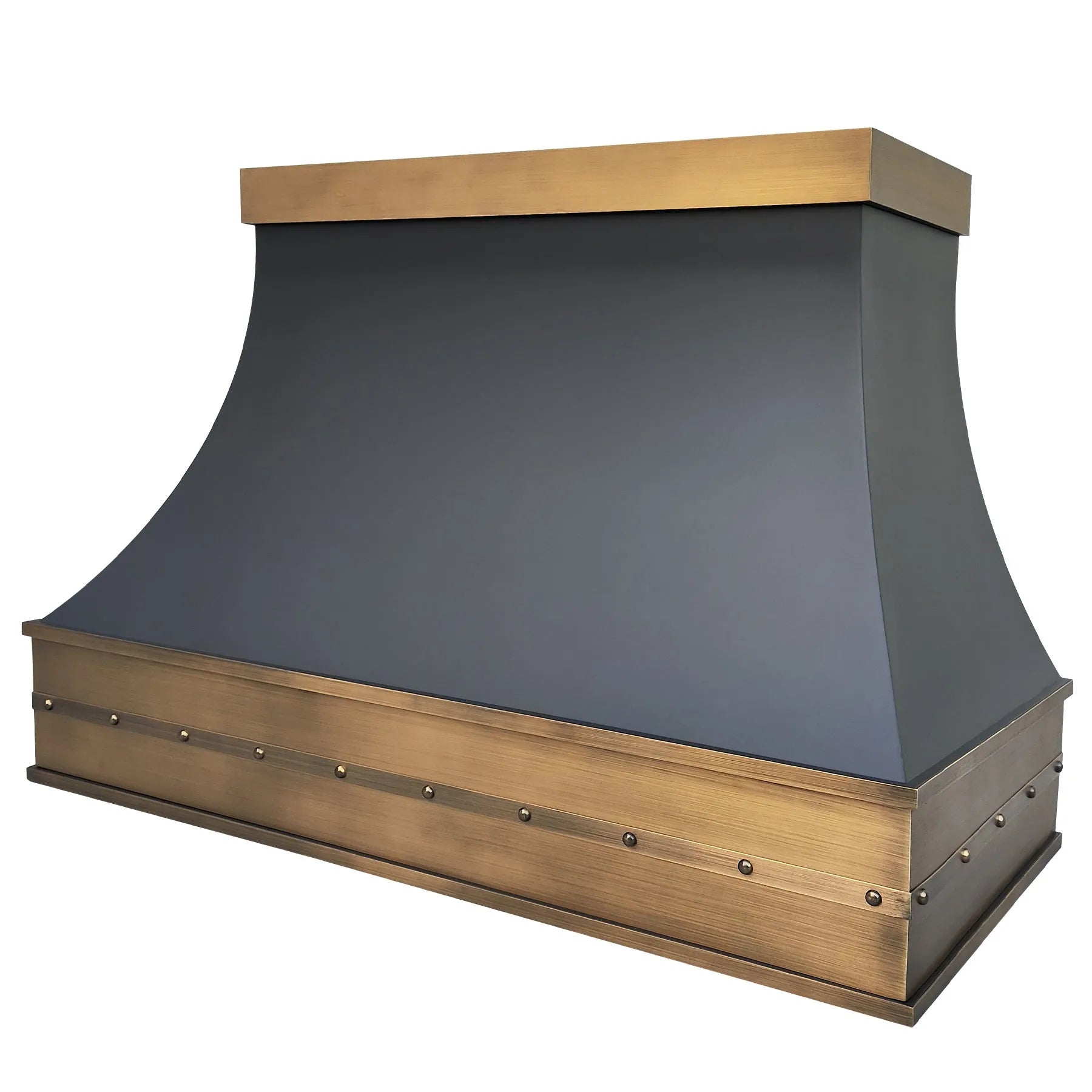 Fobest Stainless Steel Range Hood with Aged Brass Accent FSS-293-Stainless Steel Range Hood-Fobest